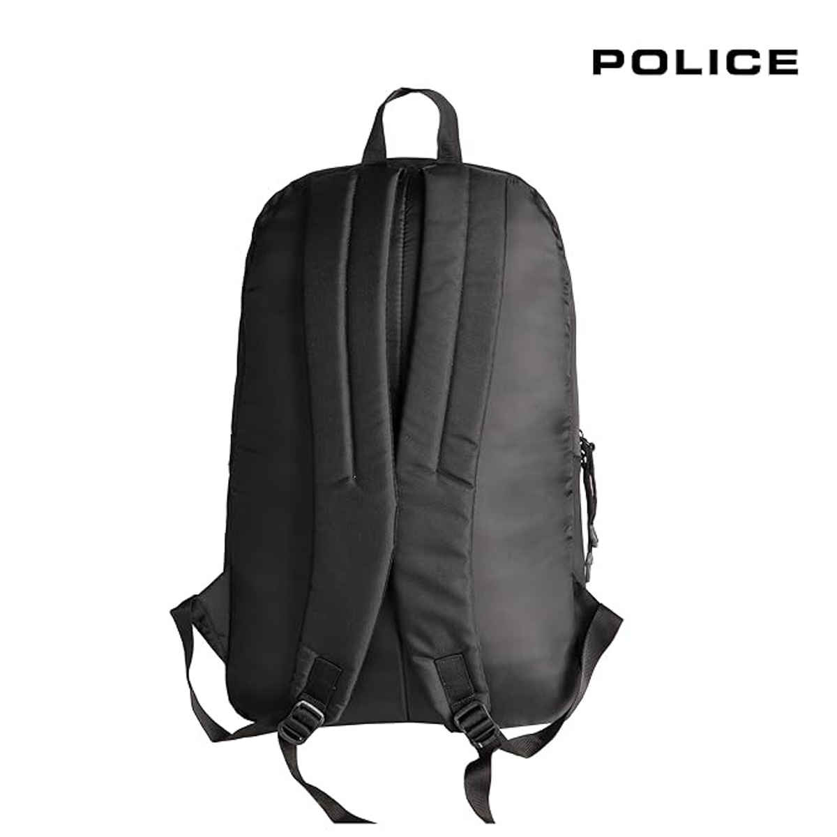 Police Men's Graphic Nylon 15 L Top Handle Laptop Backpack | Black - 15.6 Inches