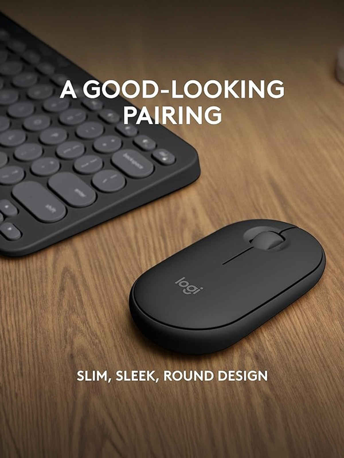 Logitech Pebble 2 Combo Wireless Keyboard And Mouse Quiet And Portable Tonal Graphite