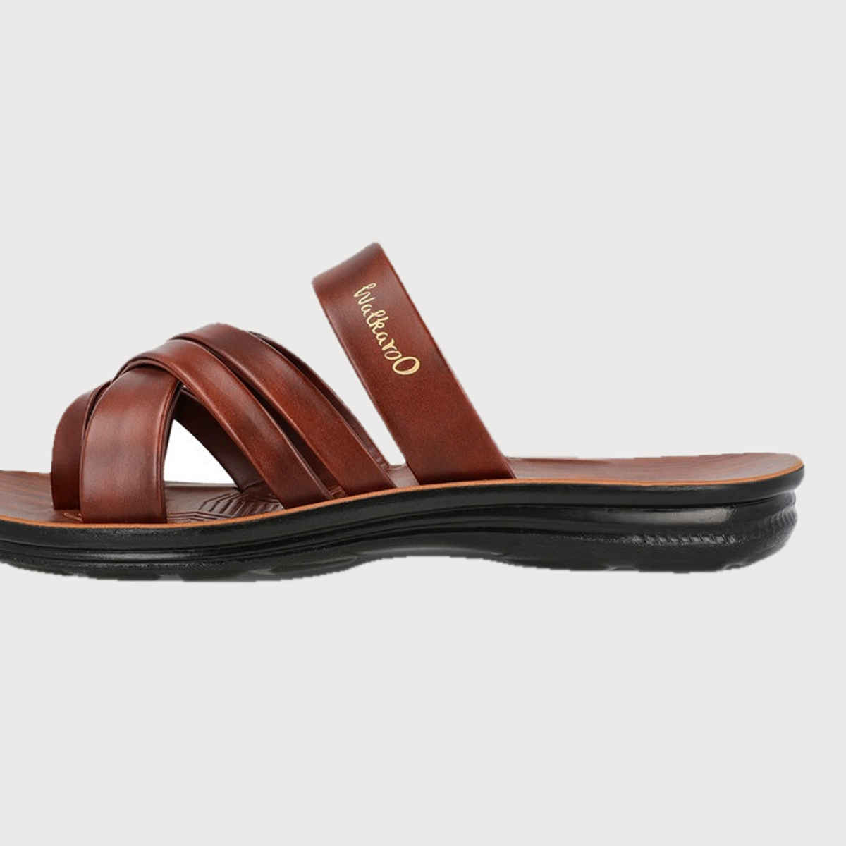 Walkaroo Men's Daily Wear Comfort Sandals - W5687 Dark Brown | UK10