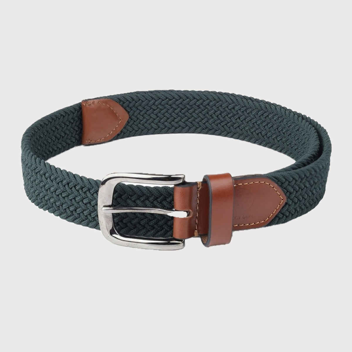 Bacca Bucci Men's Elastic Braided Golf Belt Sea Green Waist | 40