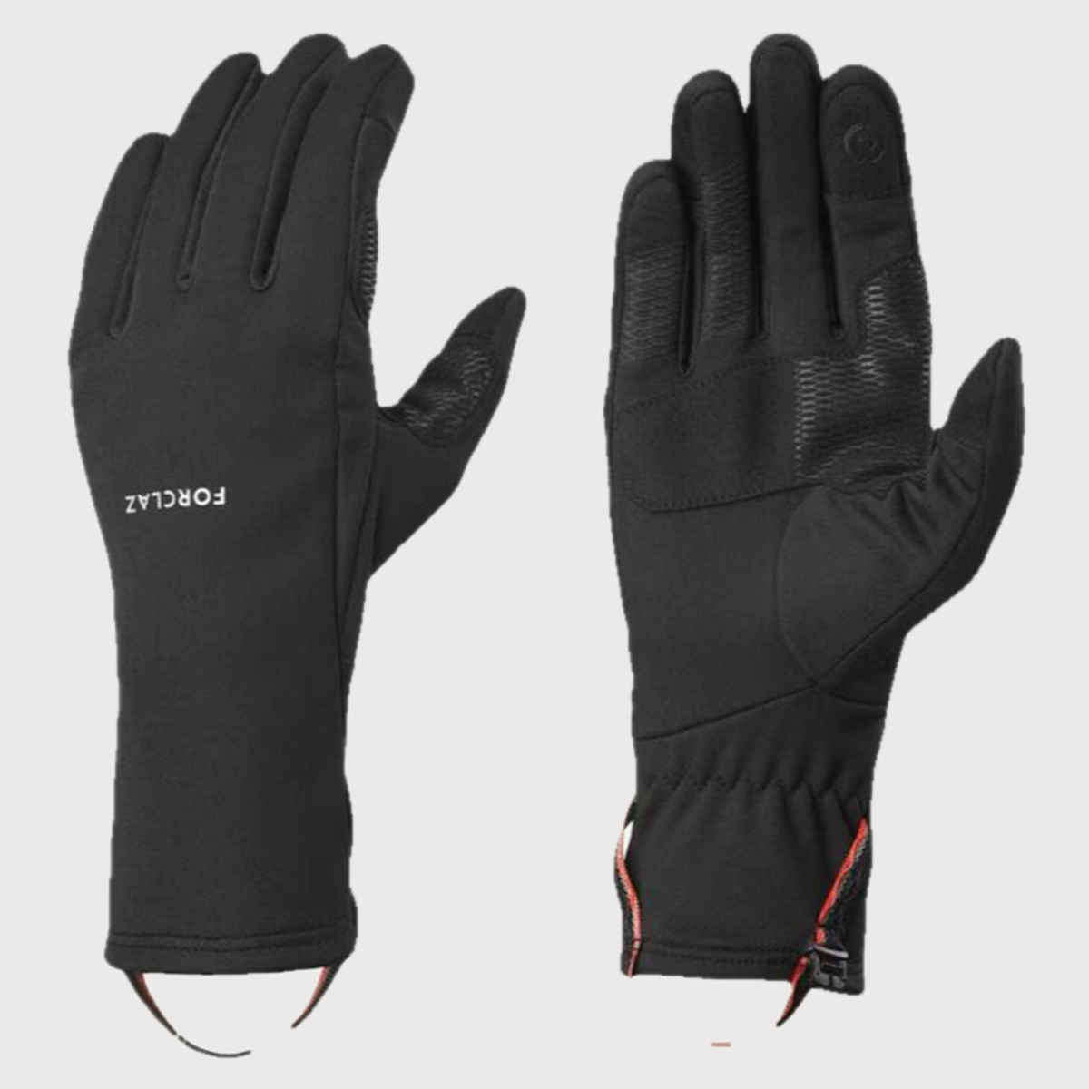Decathlon | Forclaz Unisex Solid Polyester Winter Gloves - Black - XL