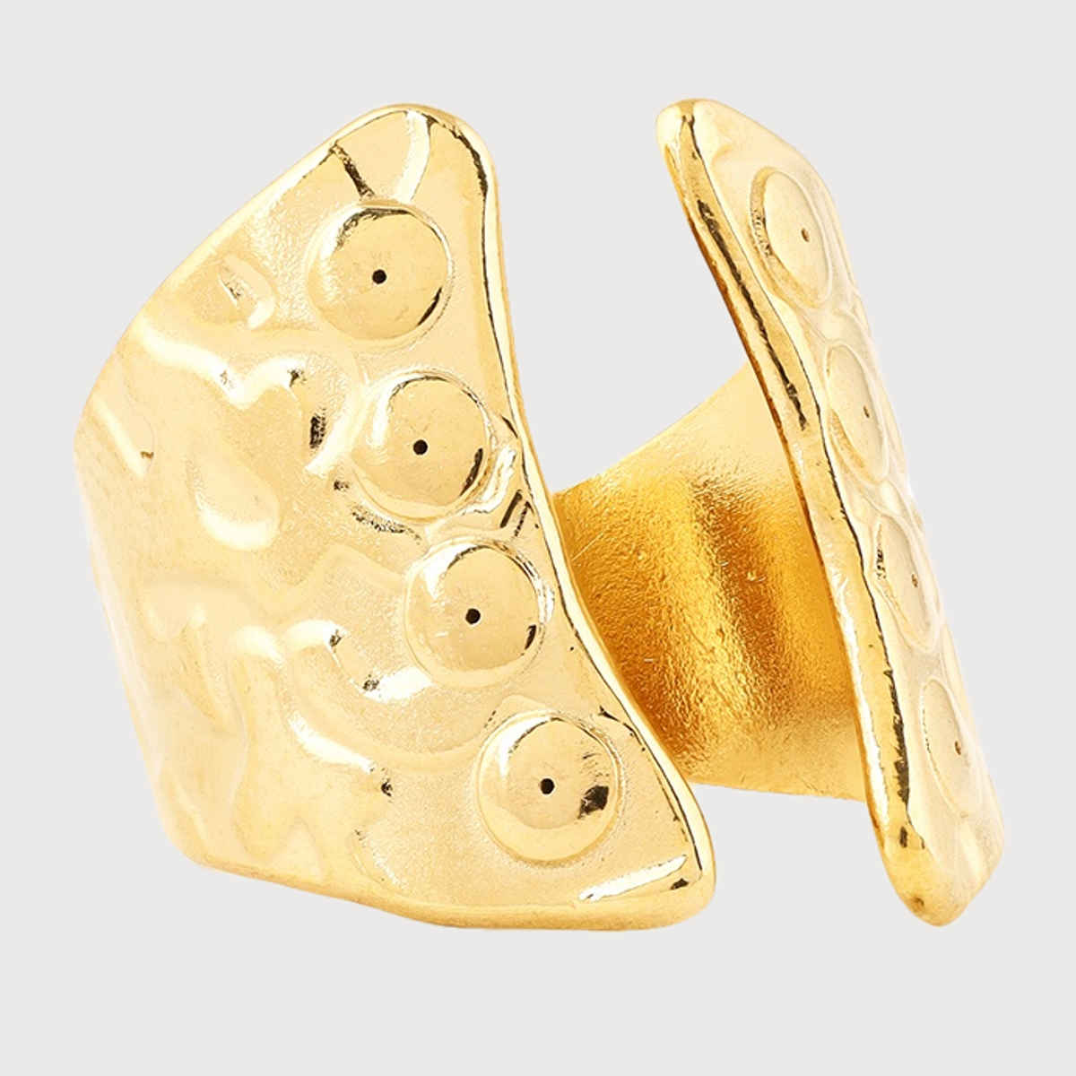 Prita By Priyaasi Gold-Plated Adjustable Statement Finger Ring