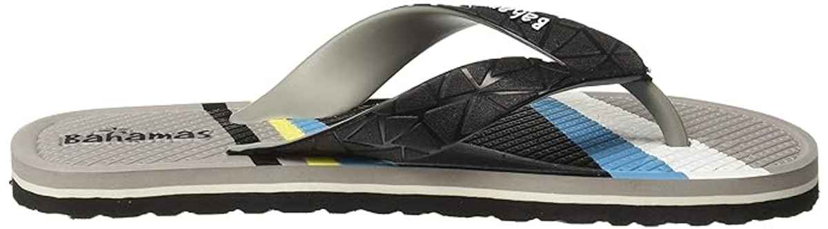 Bahamas Men's BH0102G Flip Flops | Black-Grey | 9 UK