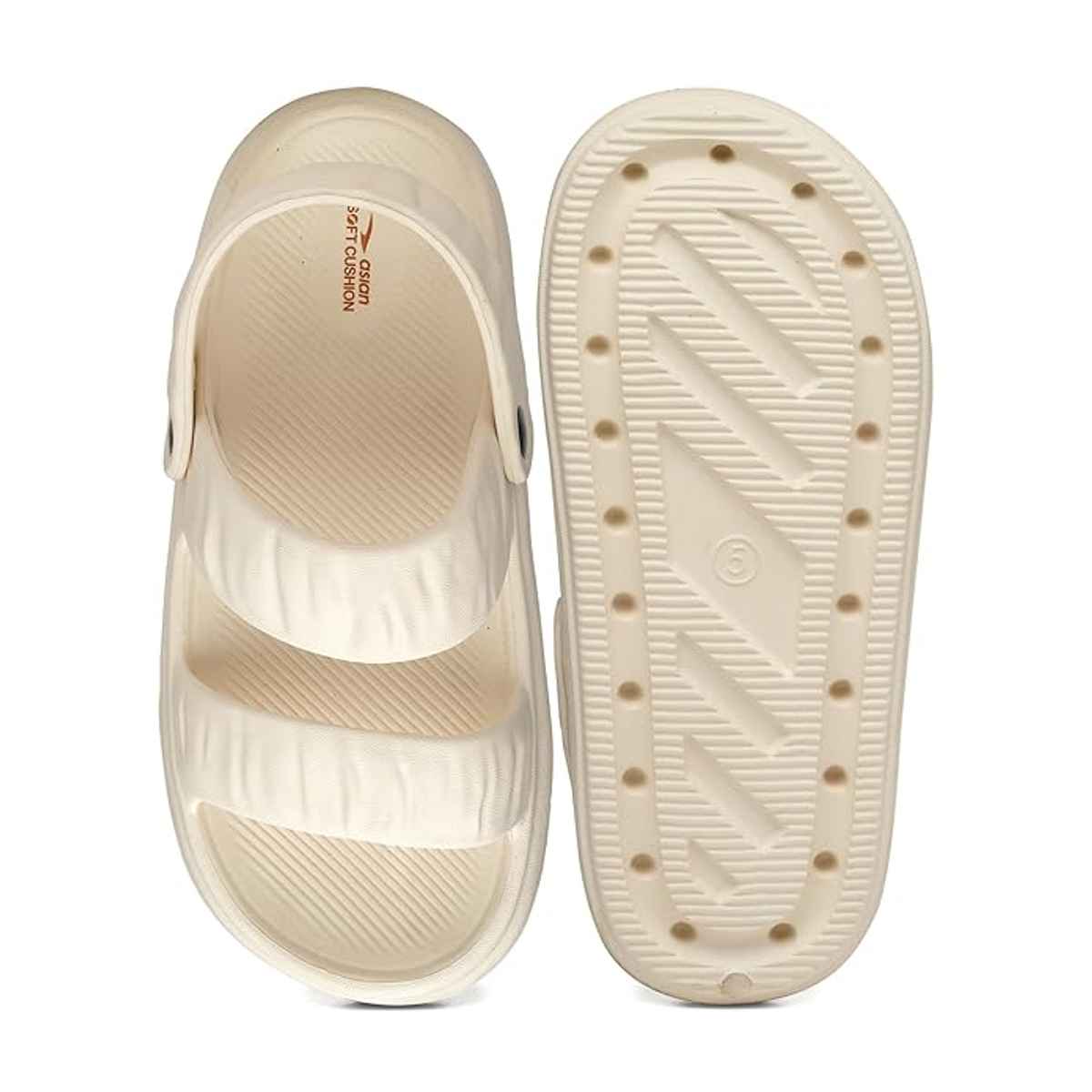 Asian Indigo-02 Women Clogs Cream (Size-8)