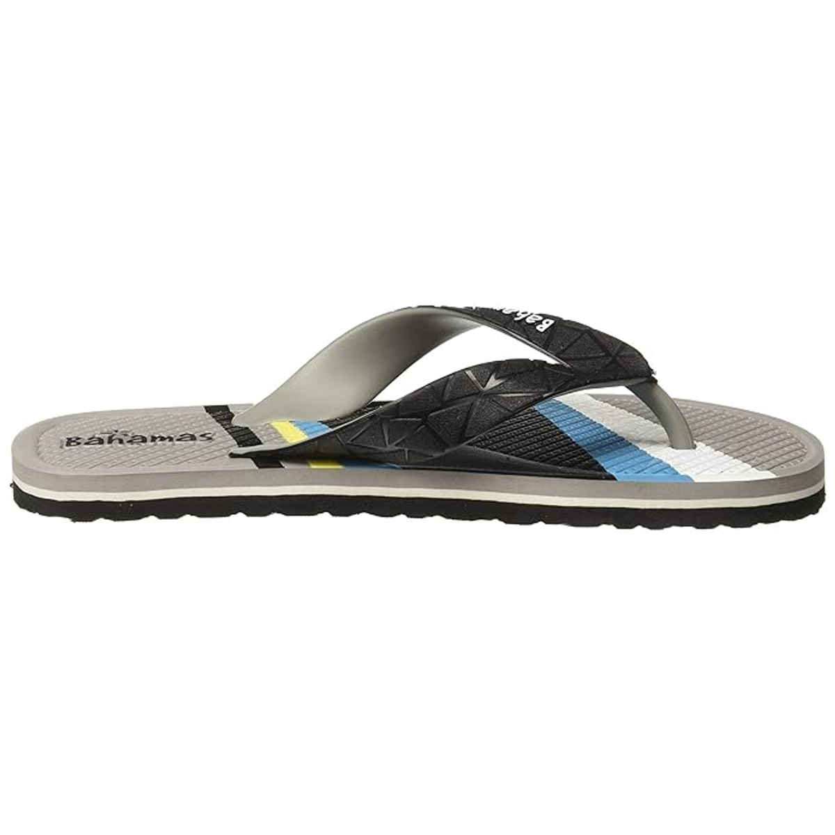 Bahamas Men's BH0102G Flip Flops | Black-Grey | 7 UK