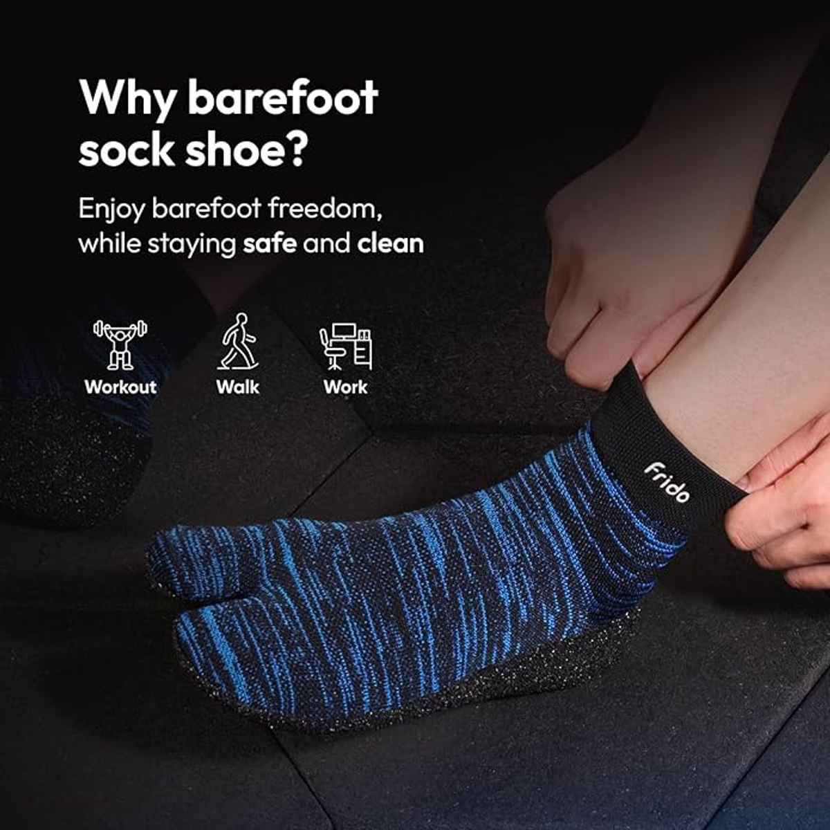 Frido Barefoot Sock Shoes | Unisex | Training Gym Shoes | Large | 10-11 UK