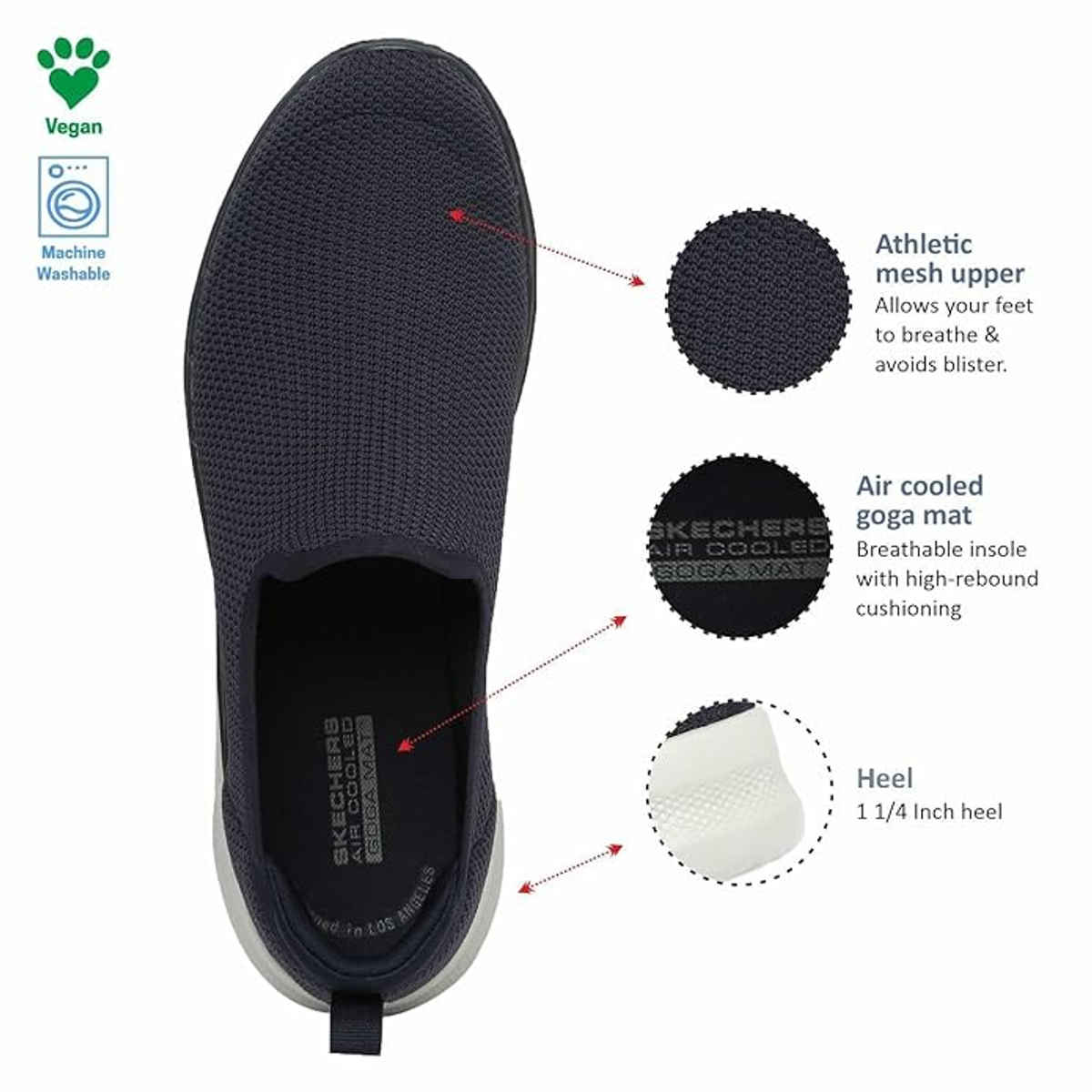 Skechers Mens Go Walk 6 - First Class Walking Shoe Blue Size (UK 10)