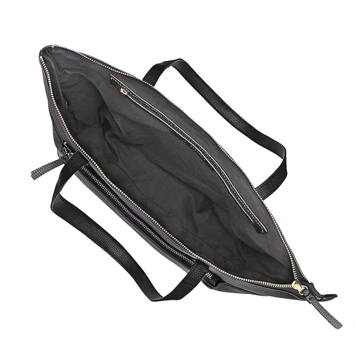 Accessorize London Women's Classic Front Pocket Tote Bag | Black