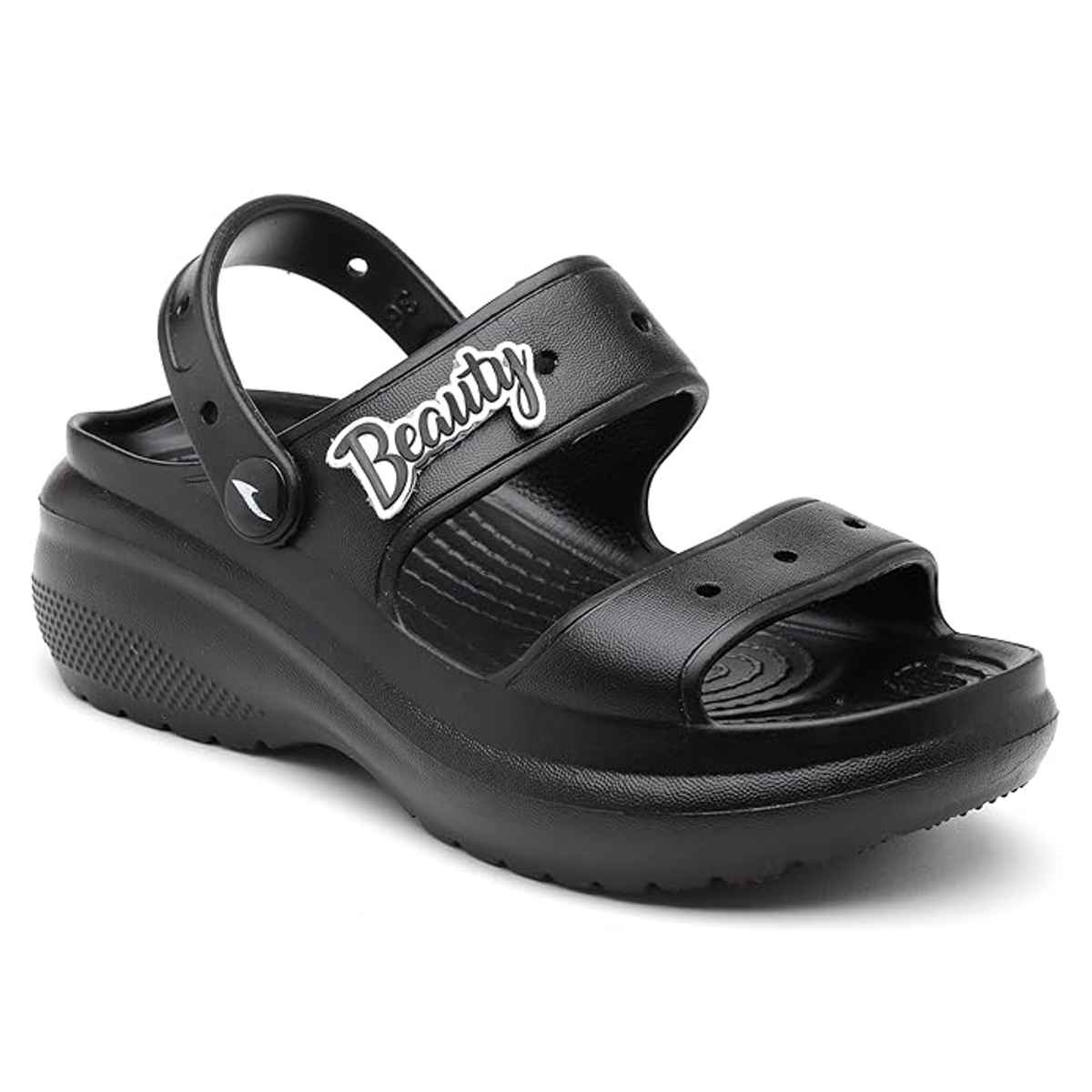 Asian Indigo-03 Women Clogs Black (Size-5)