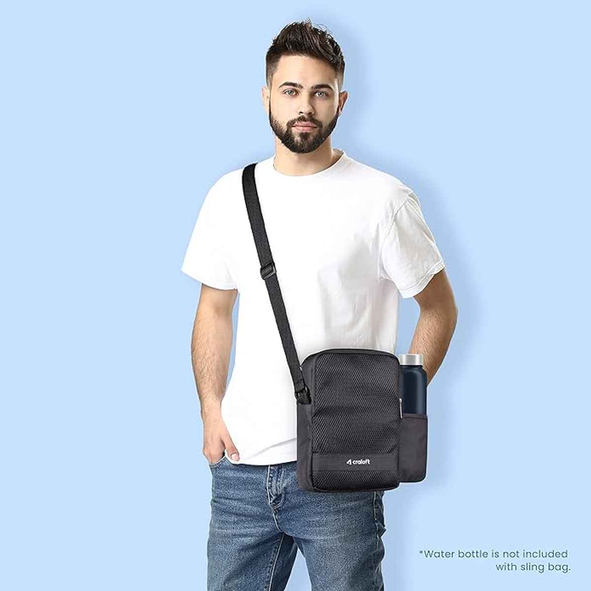 Craloft 11.5-Inch Side Sling Bag for Men & Women - Crossbody Travel Bags for Tablet/iPad Passport