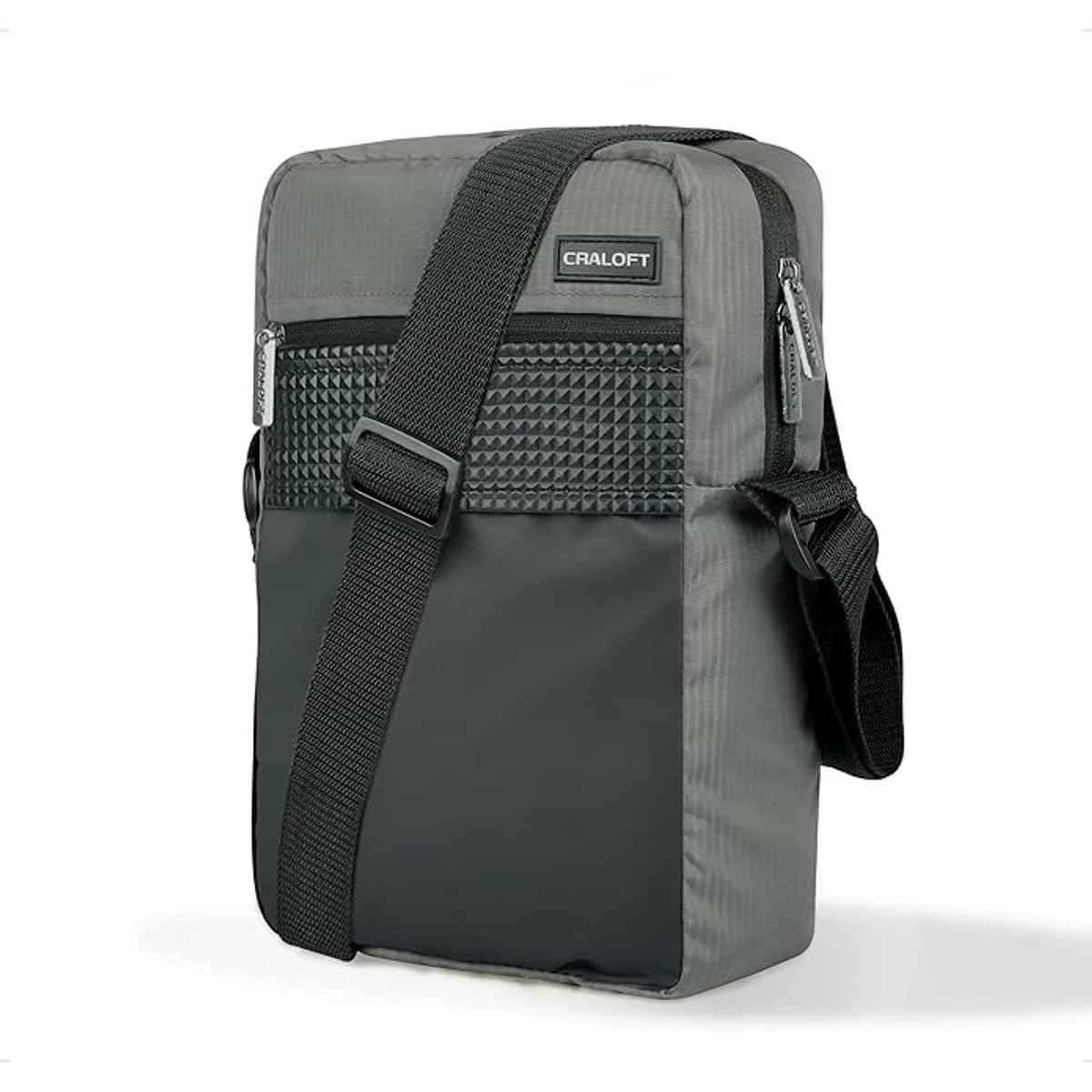 Craloft Polyester 11.5-Inch Side Sling Bag for Men - Crossbody Tablet / iPad Passport Bags (S2)