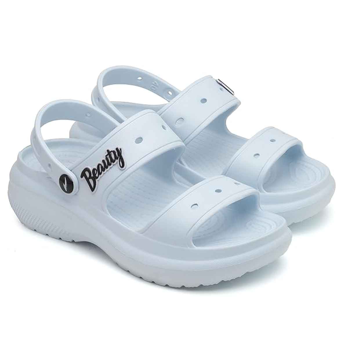 Asian Indigo-03 Women Clogs Sky Blue (Size-5)