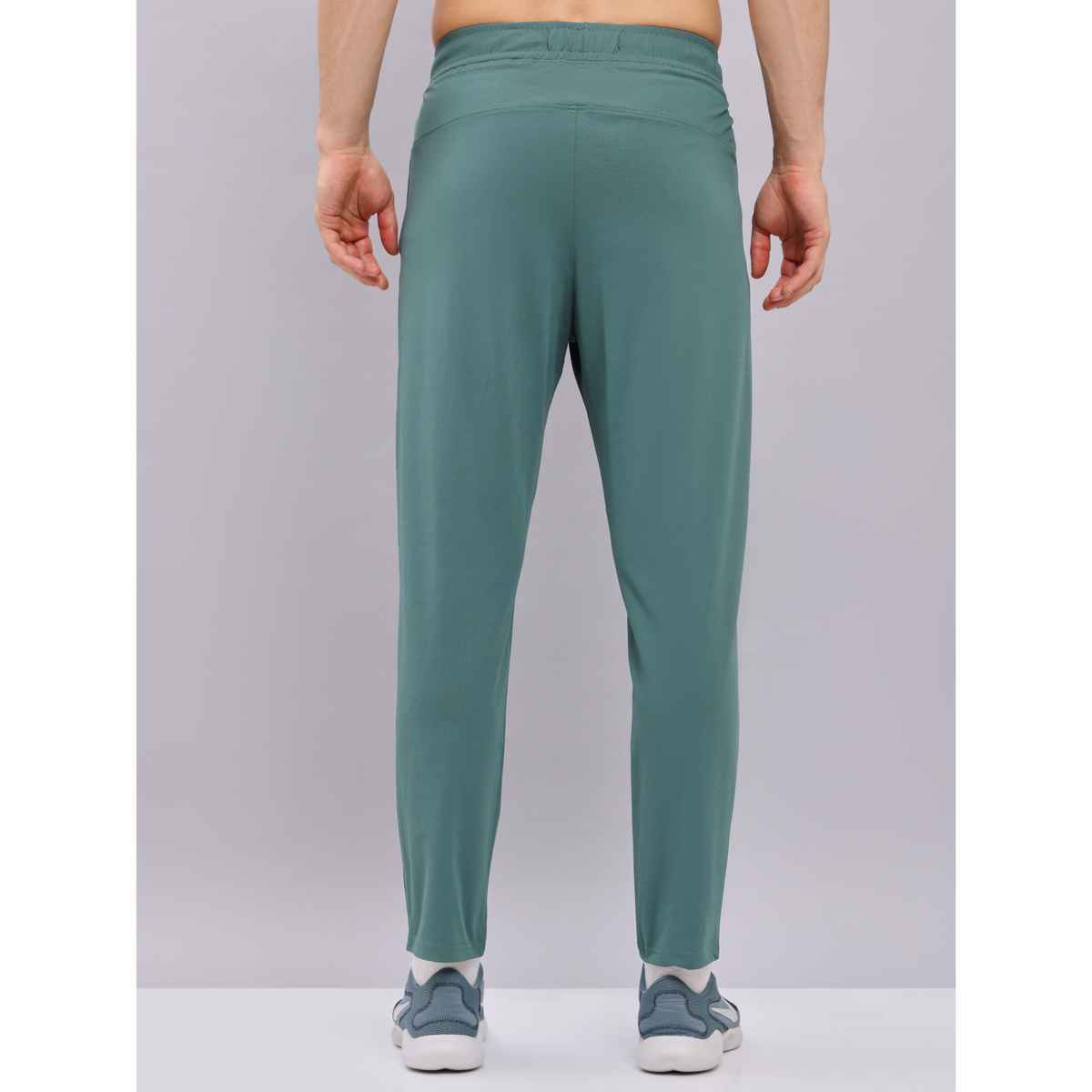 Technosport Men Poly Solid Relax Fit Sports Trackpants with ELASTO PLUS | Black | M