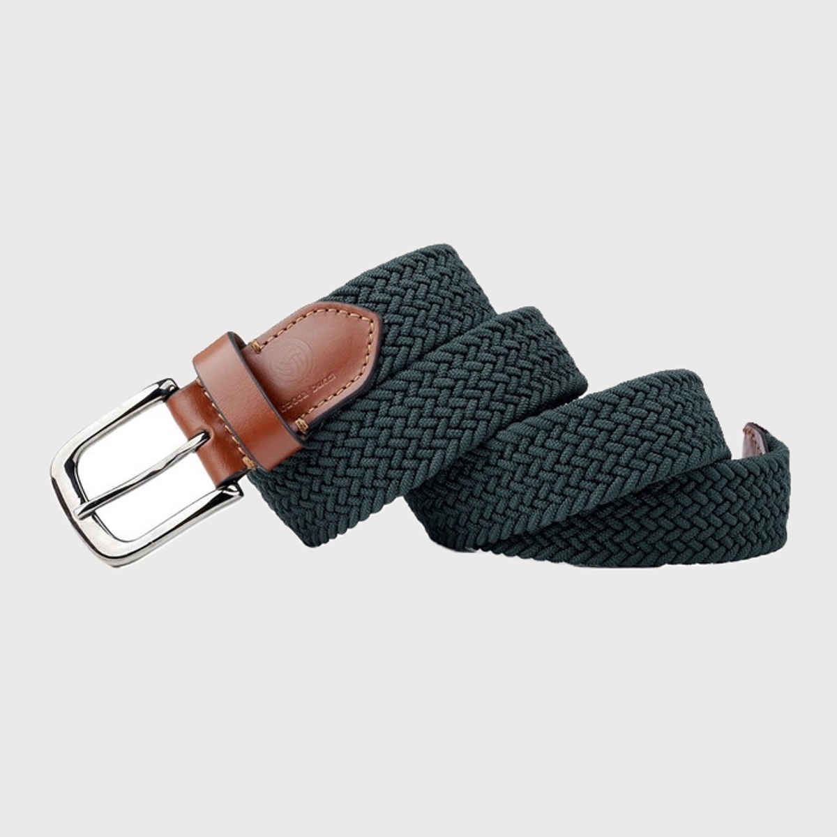 Bacca Bucci Men's Elastic Braided Golf Belt Sea Green Waist | 32