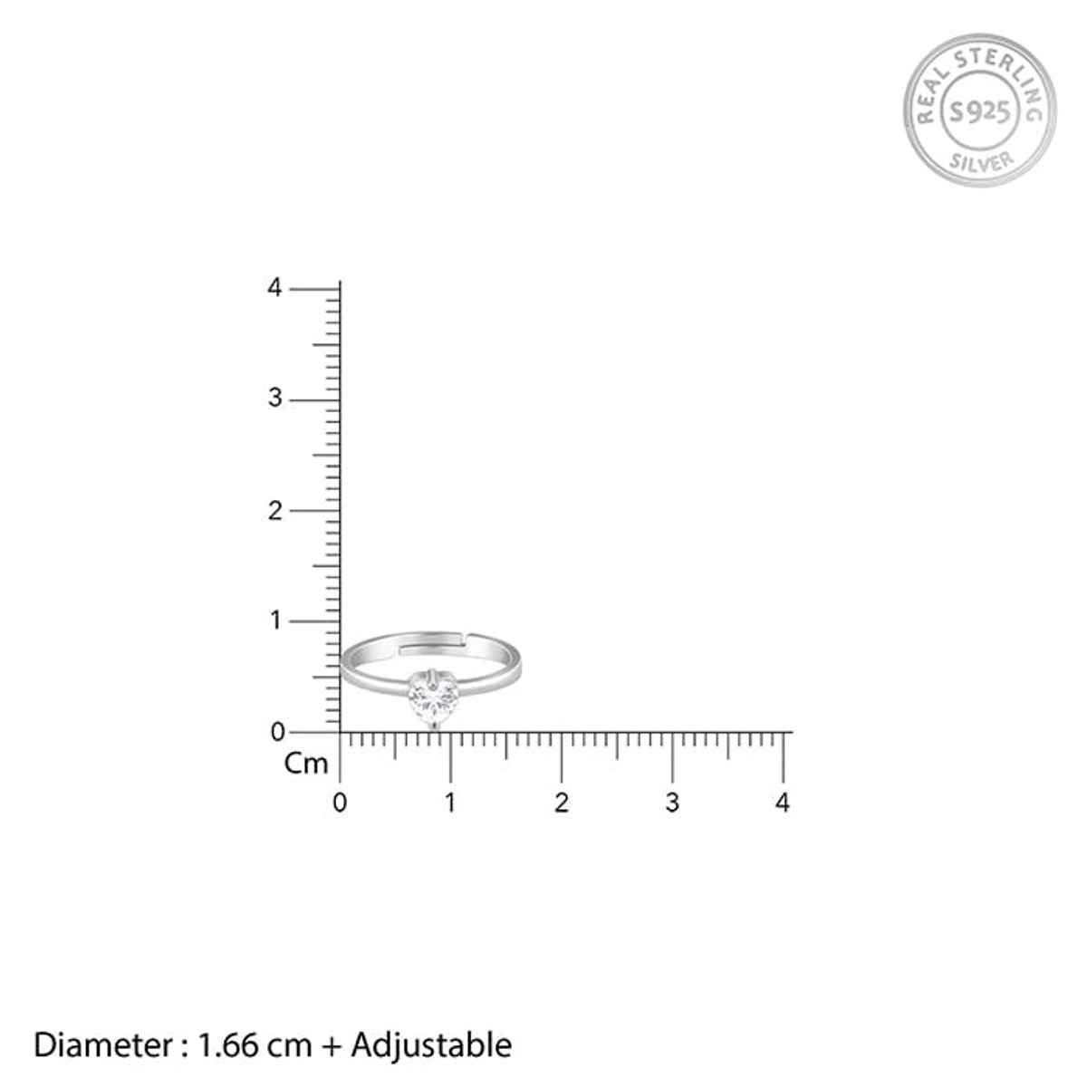 Giva Silver Passionate Love Ring