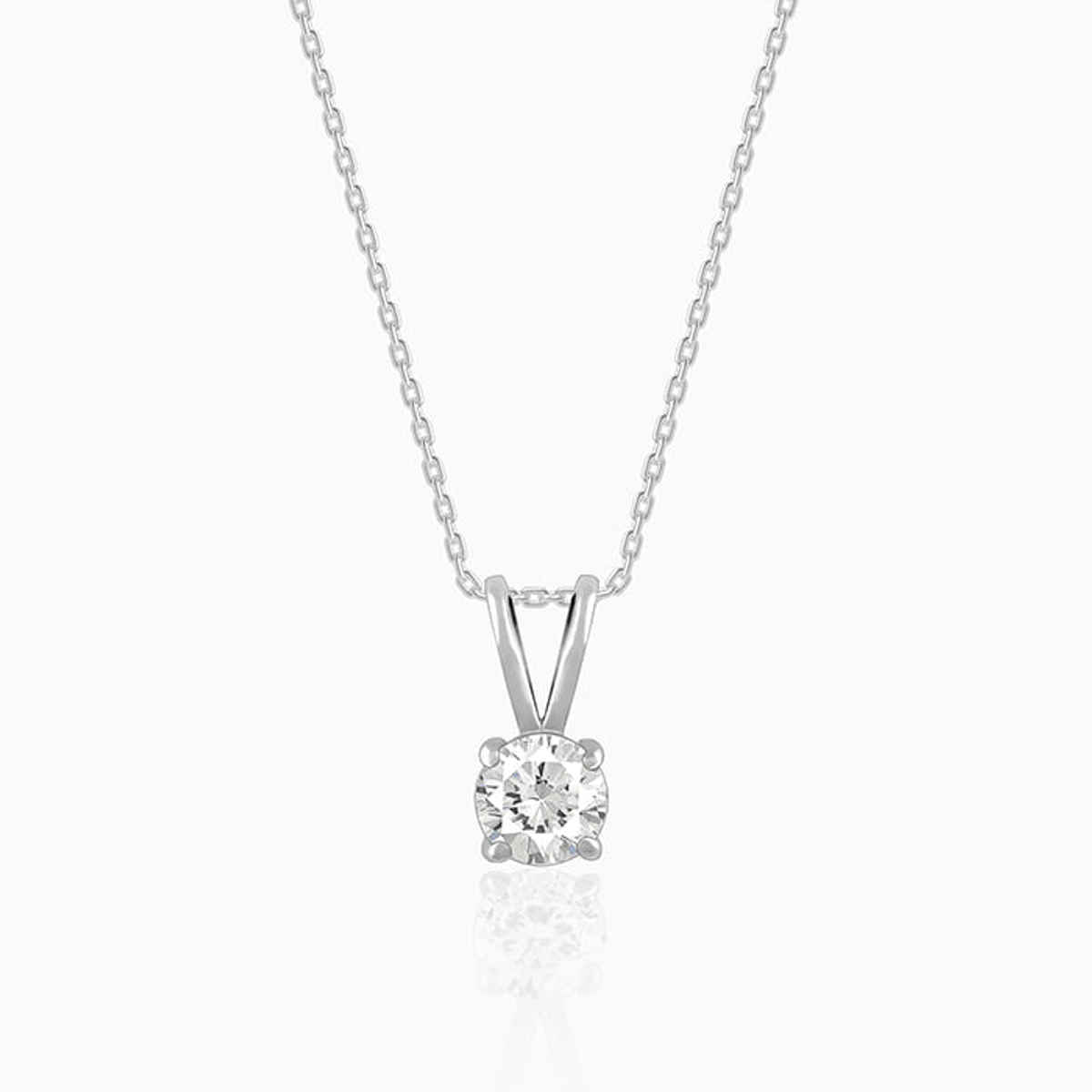 Giva Anushka Sharma Silver Zircon Pendant with Link Chain | PD059