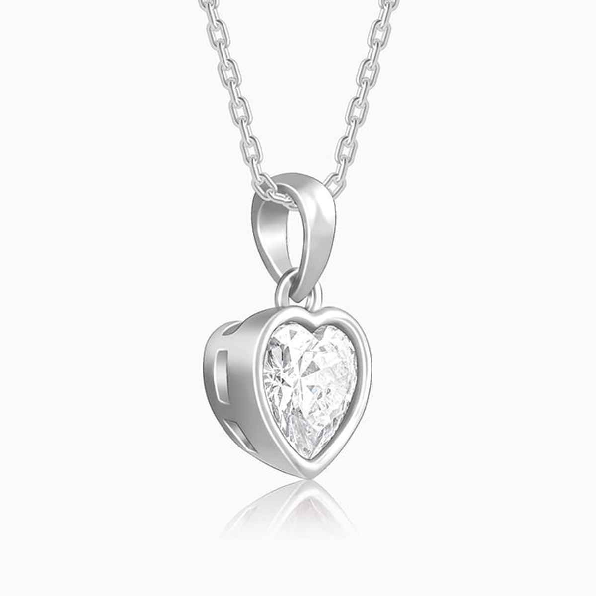 Giva Silver Coeur Pendant with Box Chain