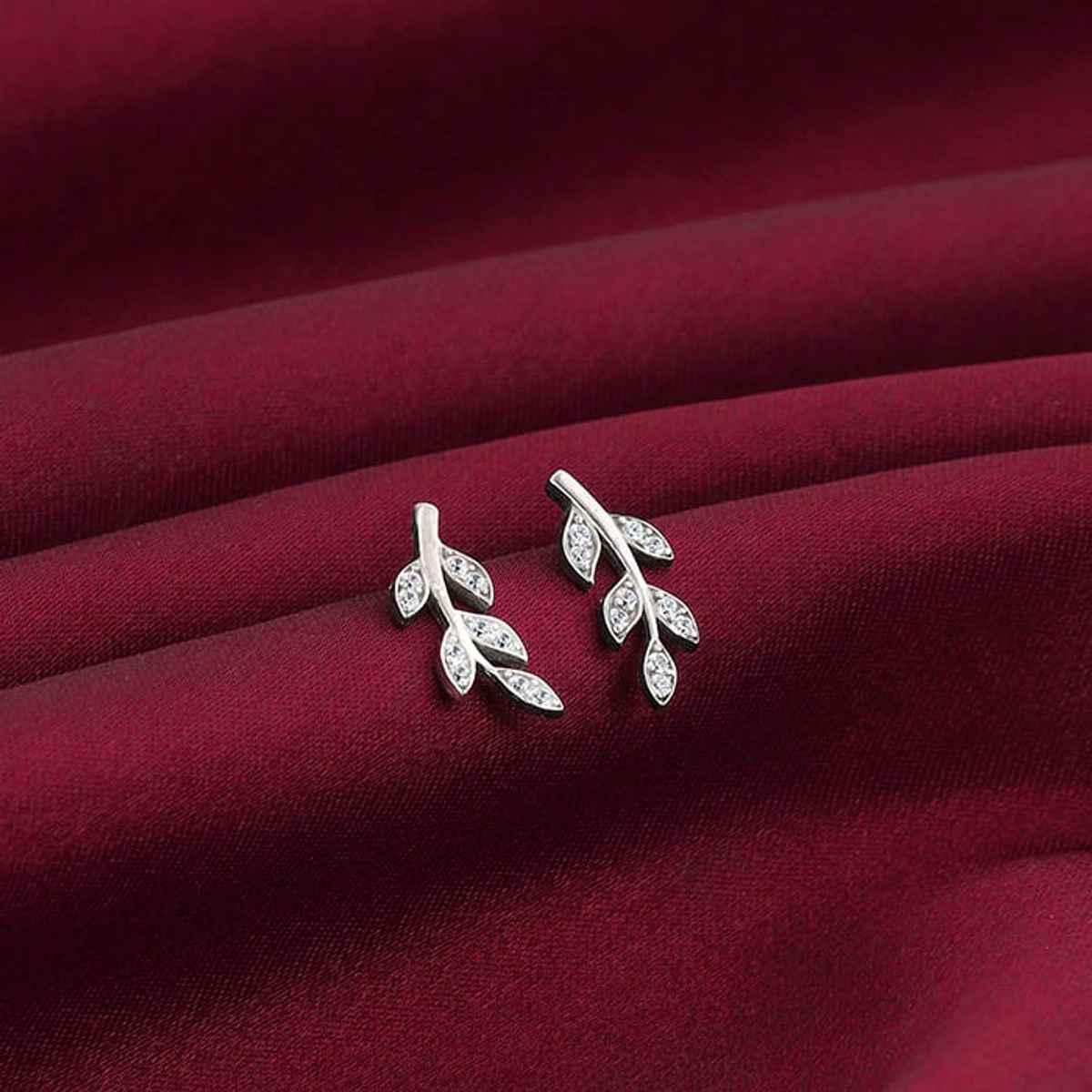 Giva Silver Leaf Earrings
