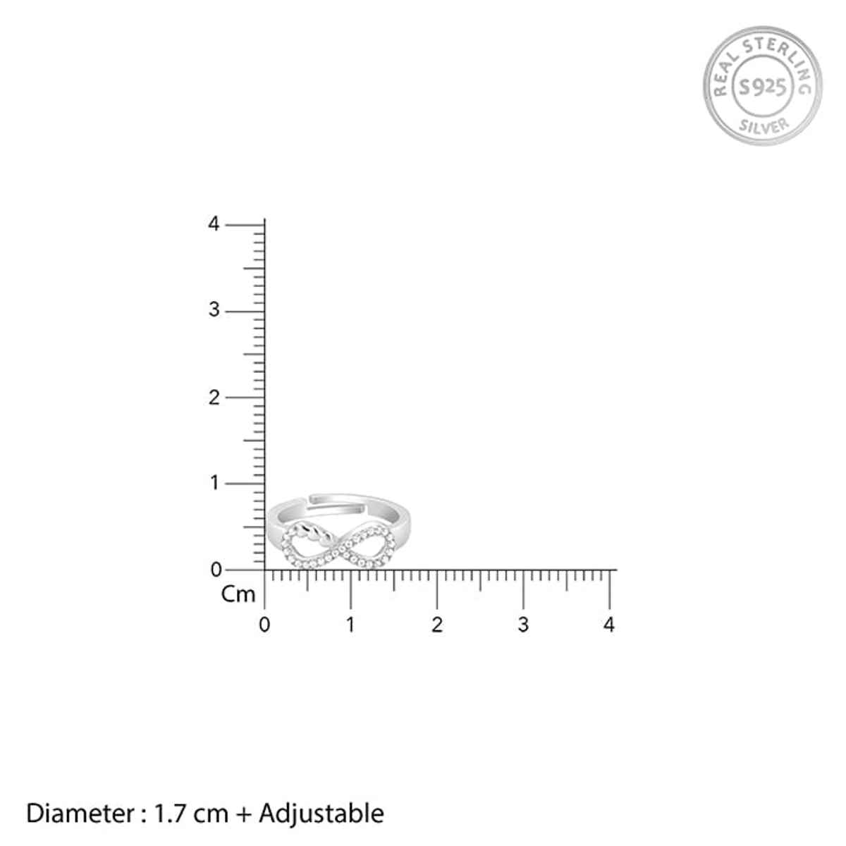 Giva Silver Infinity Heart Ring | R01614
