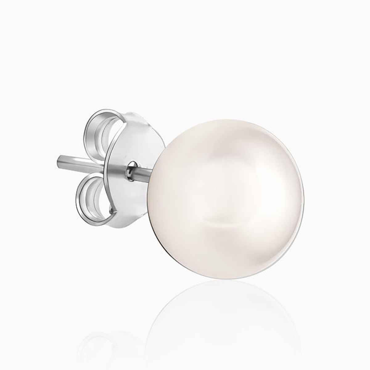 Giva Silver White Pearl Earrings
