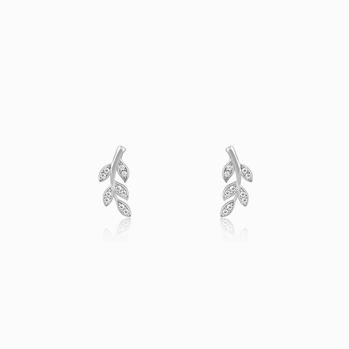 Giva Silver Leaf Earrings