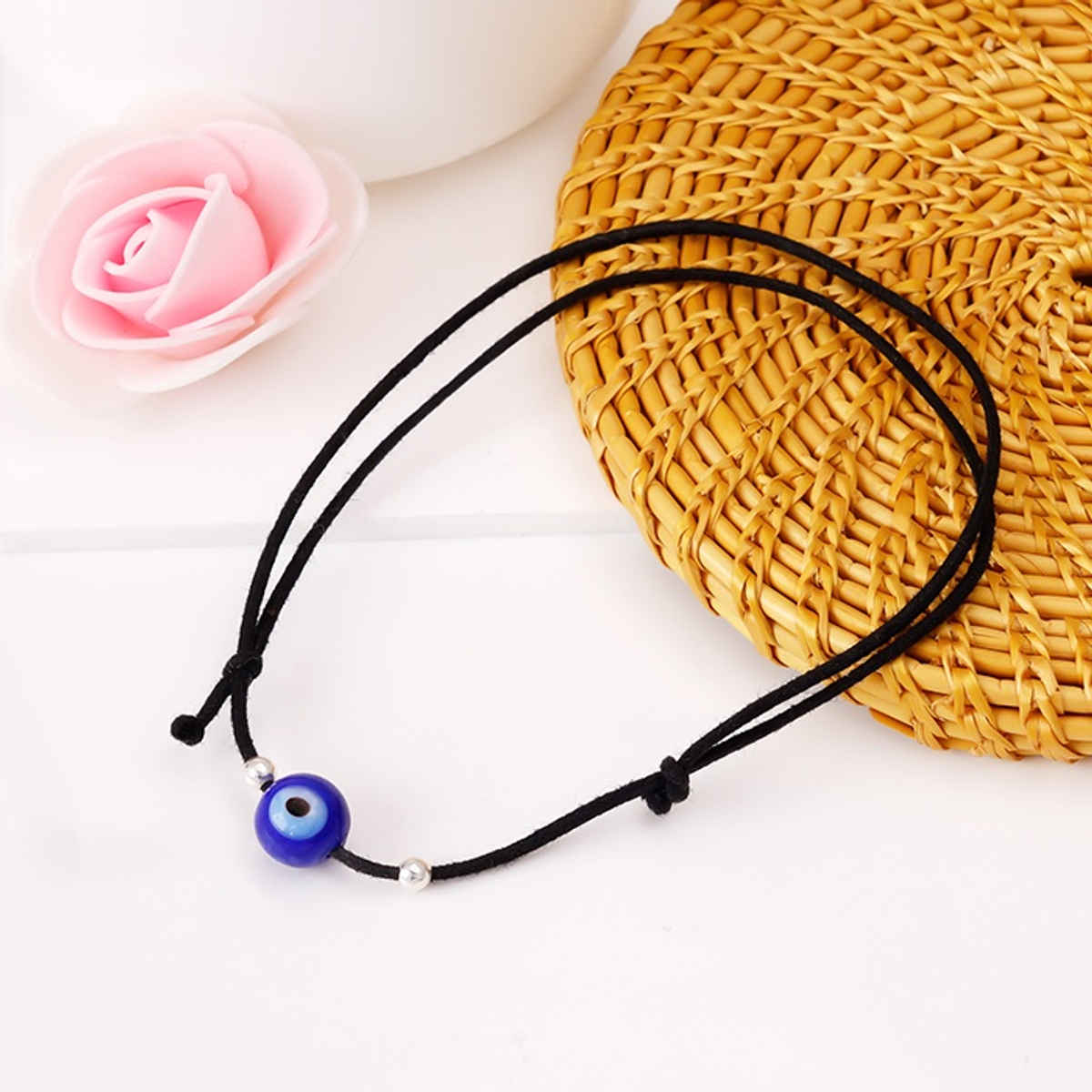 Giva Silver Evil Eye Anklet