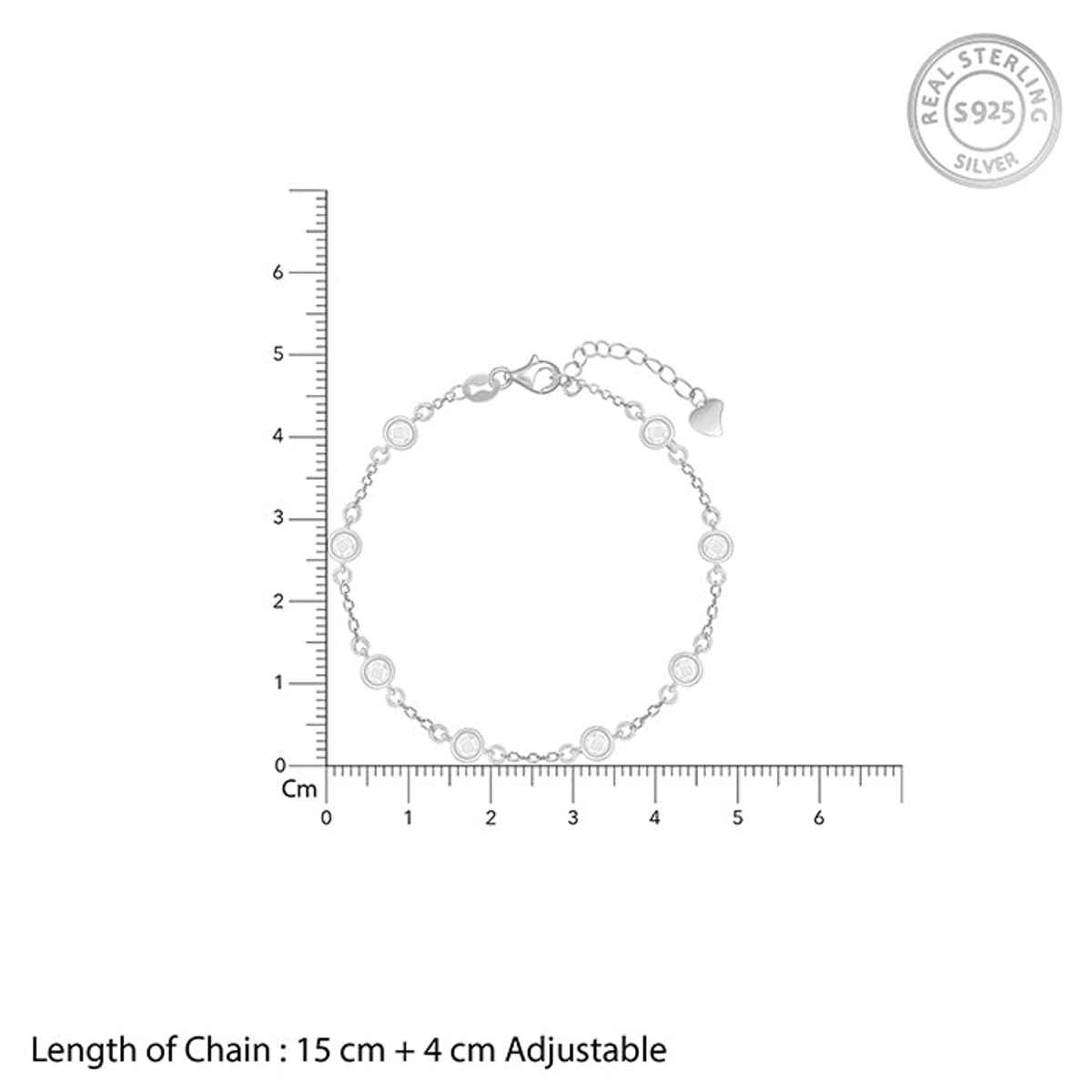 Giva Silver Connected by Circles Bracelet | BR0895