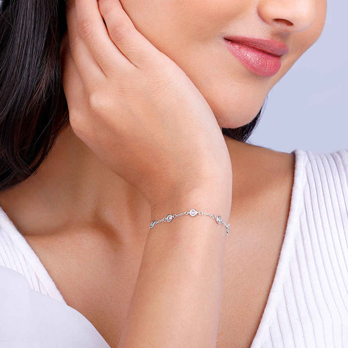 Giva Silver Connected by Circles Bracelet | BR0895