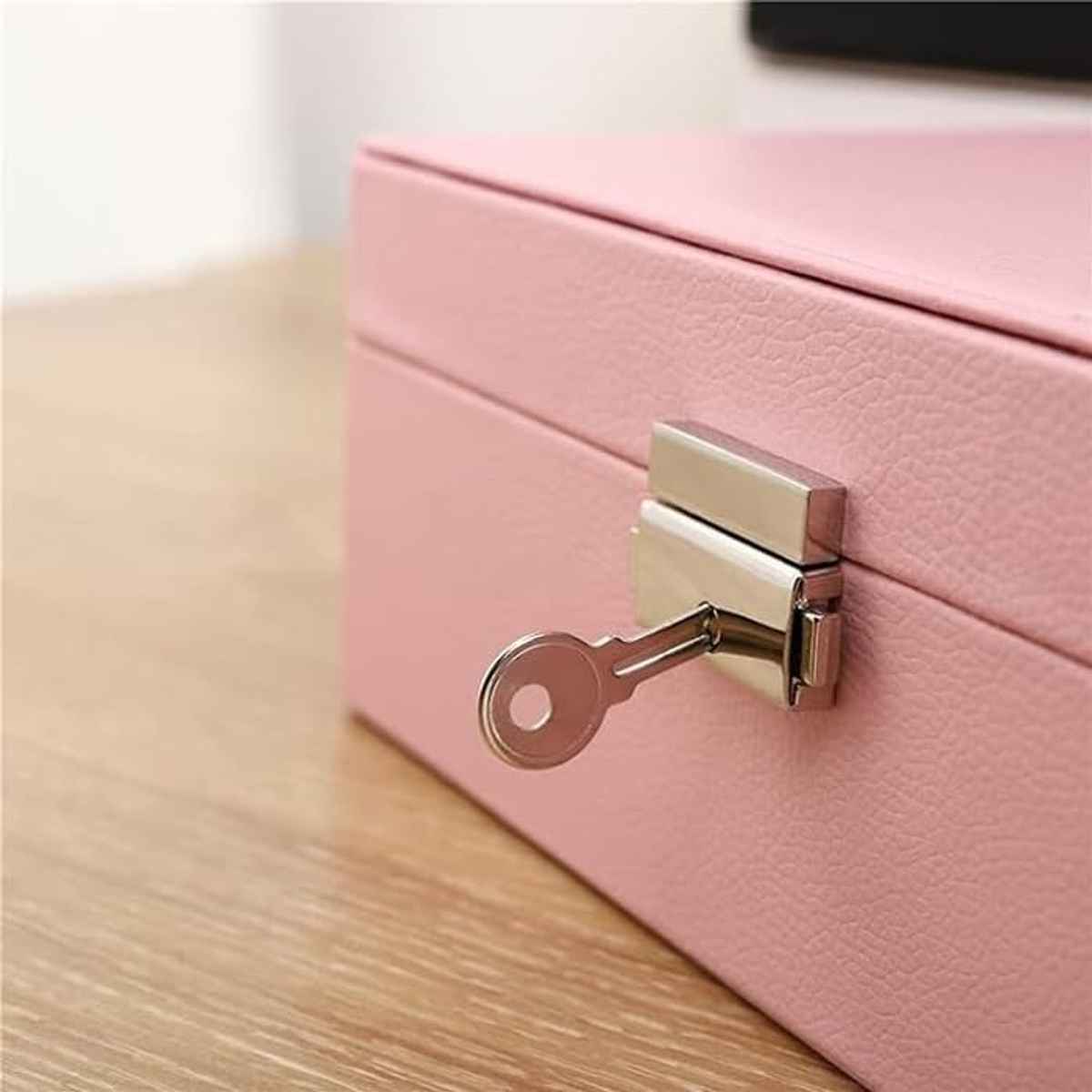 Shining Diva Fashion Double Layer Pu Leather Storage Jewellery Organisers Box for Women | Box1009