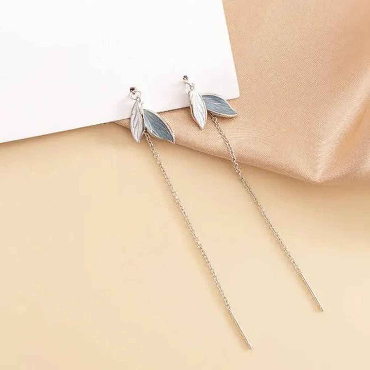 Estailo Fashion Give It A Whirl Long Chain Earrings for Women | Stylish Lightweight Statement Jewellery | E0001447