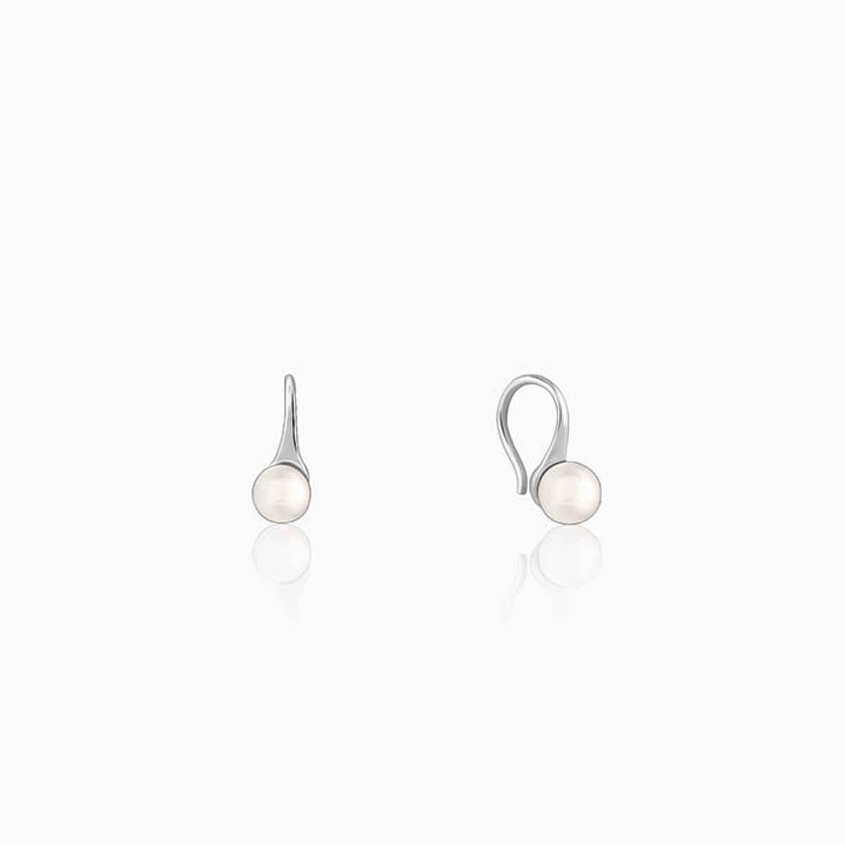Giva Silver Pearl Small Stud Earrings