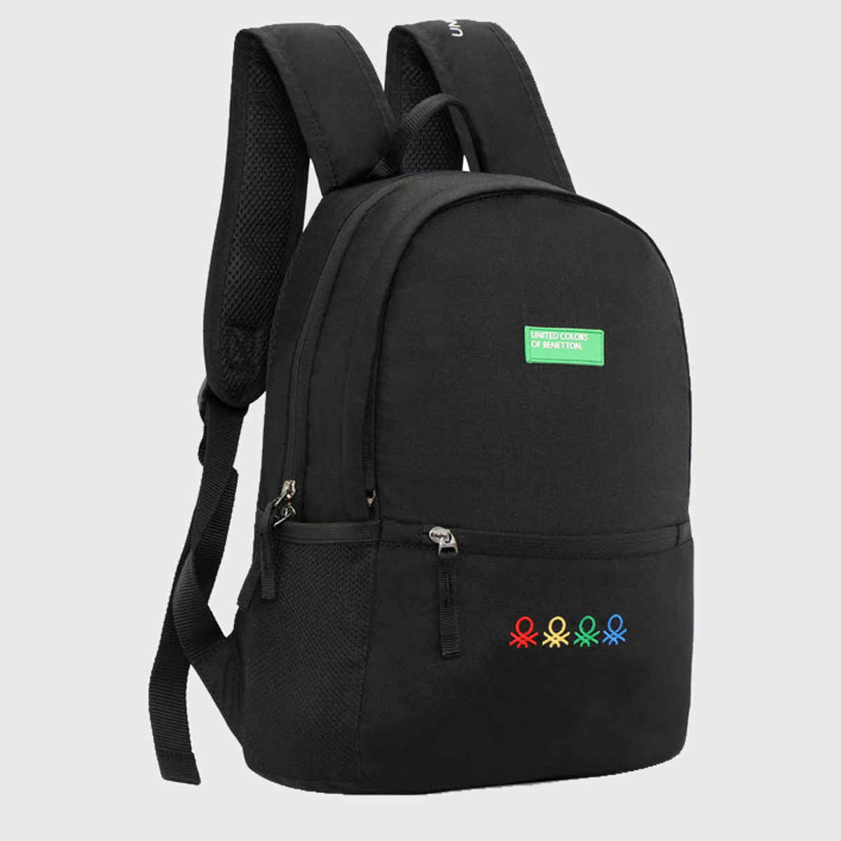 United Colors Of Benetton Unisex Logo Polyester 12 L Backpack | Black