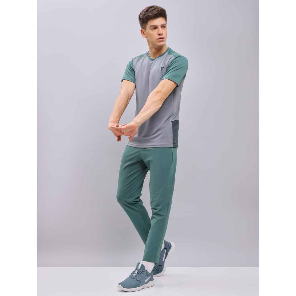 Technosport Men Poly Solid Relax Fit Sports Trackpants with ELASTO PLUS | Black | M