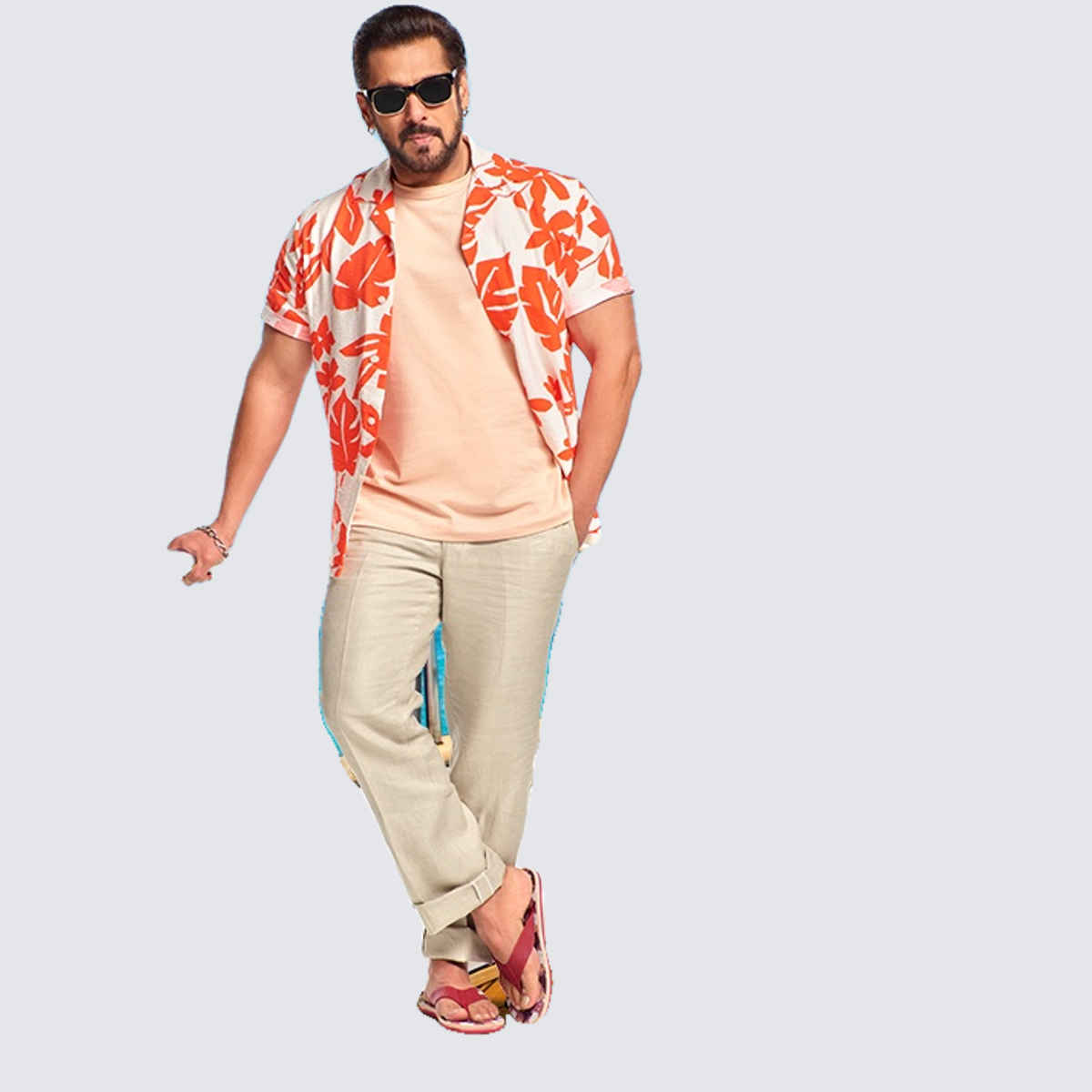 Bahamas Slippers BHG-127 Navy Blue Red For Men | 8 UK