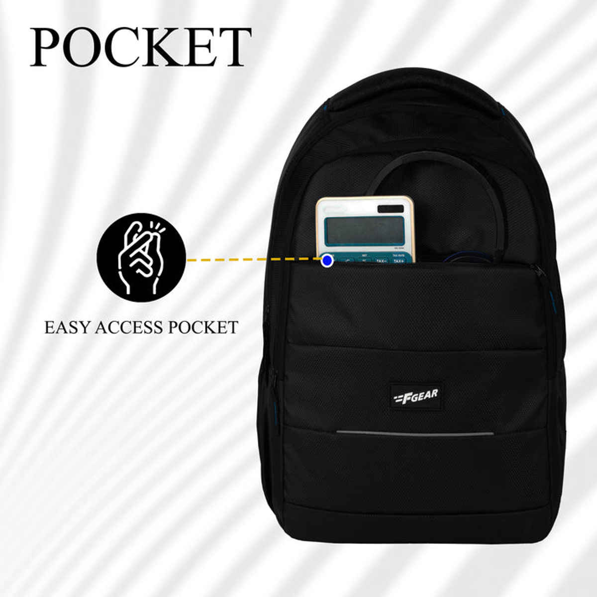 F Gear Unisex Polyester 26 L Backpack | Black