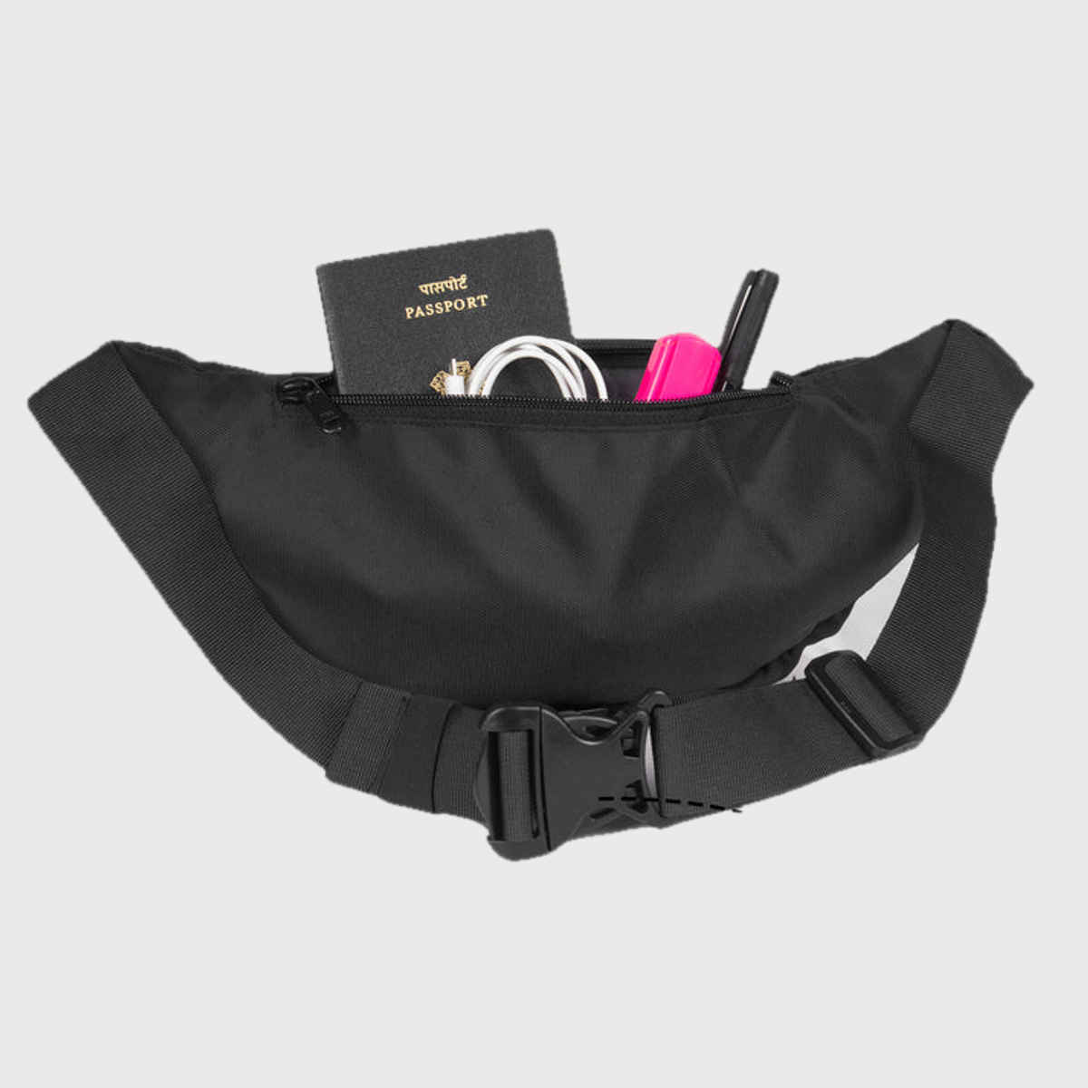 F Gear Unisex Polyester 2 L Waist Bag | Black