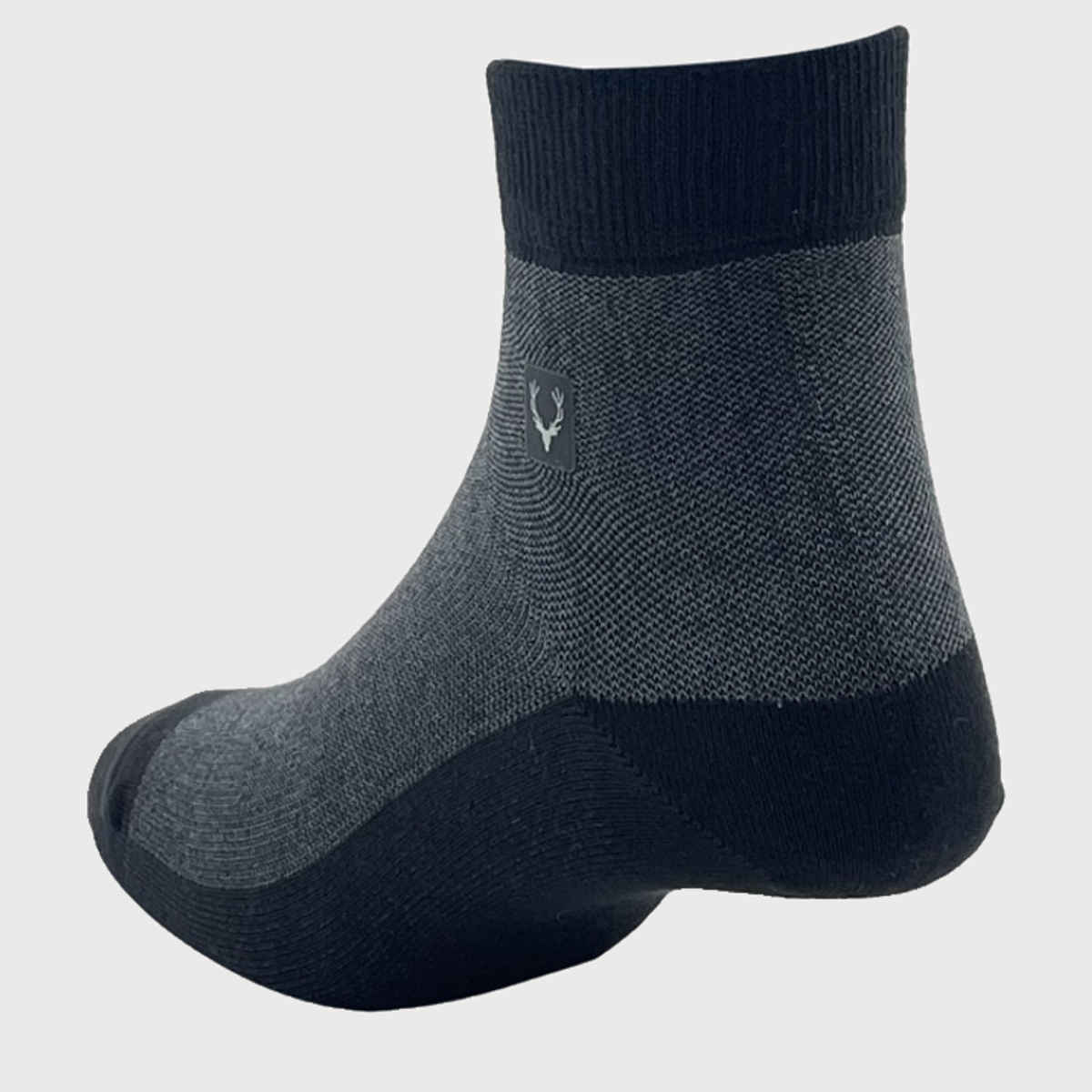 Allen Solly Men's Cotton Quarter Crew Pique Pattern Socks - Black