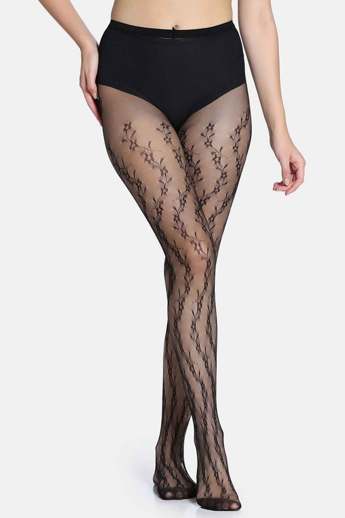 Zivame Fishnet Pantyhose | Black