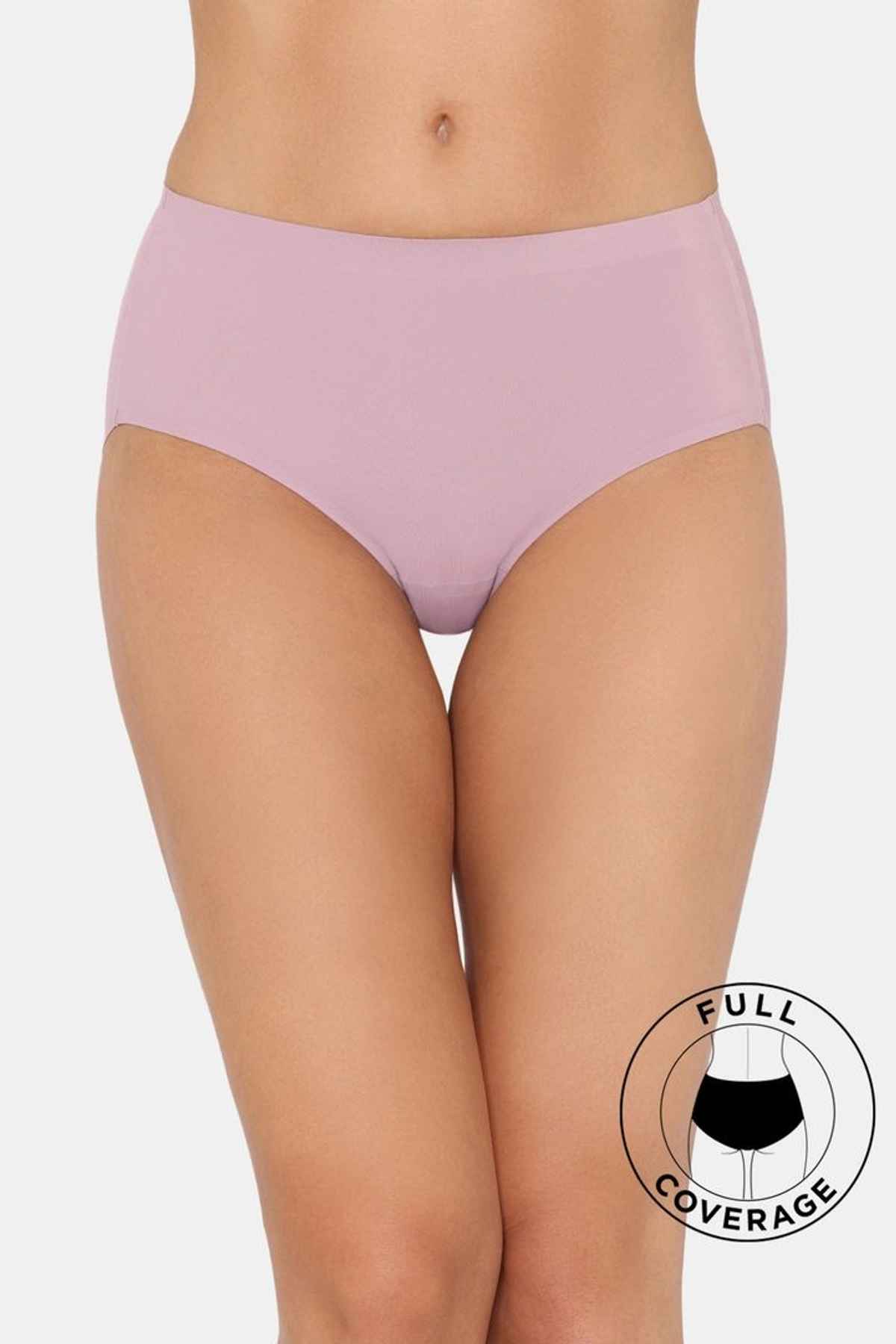 Zivame Medium Rise Full Coverage No Visible Panty Line Hipster | Elderberry