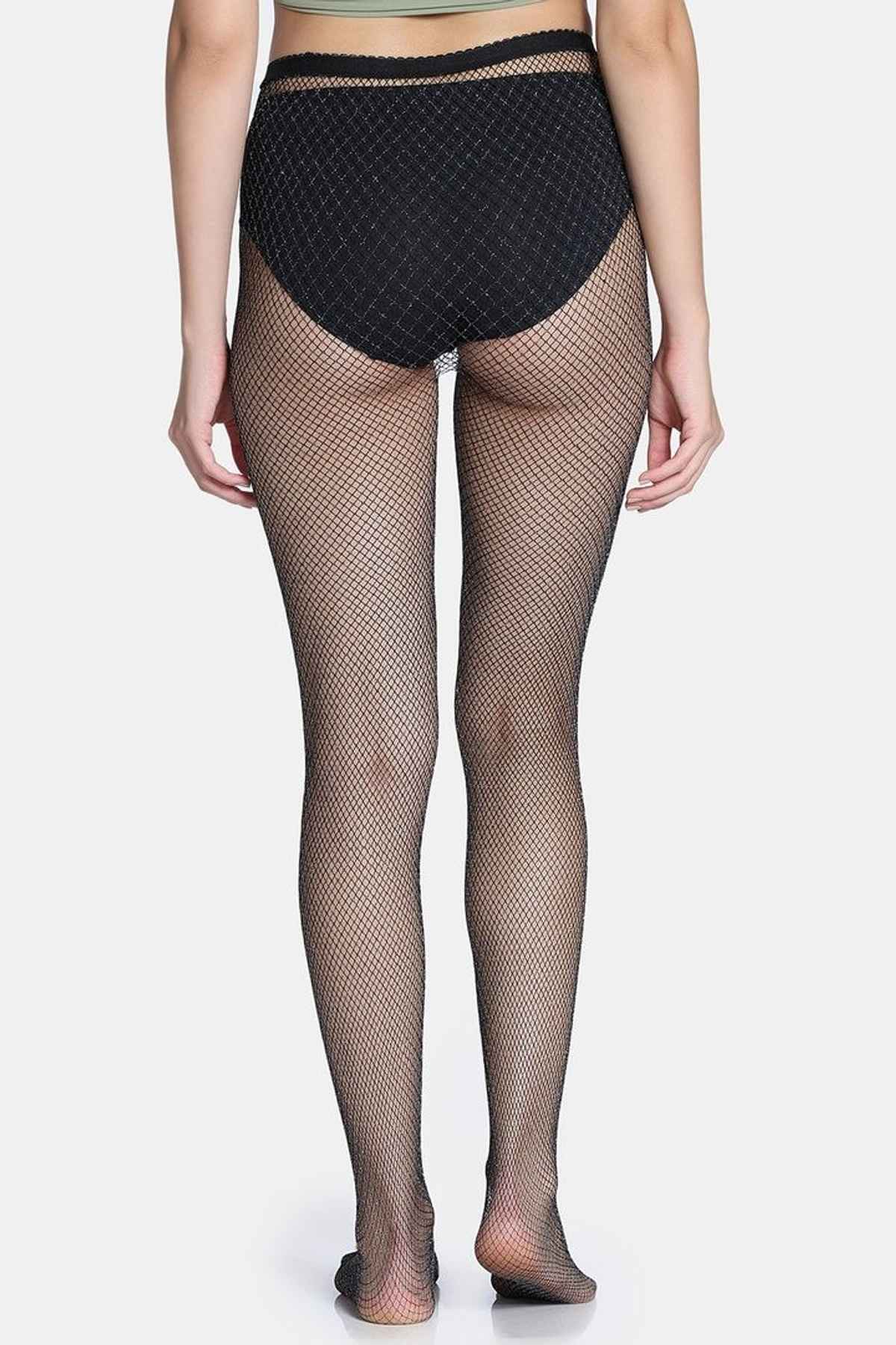 Zivame Fishnet Pantyhose | Black