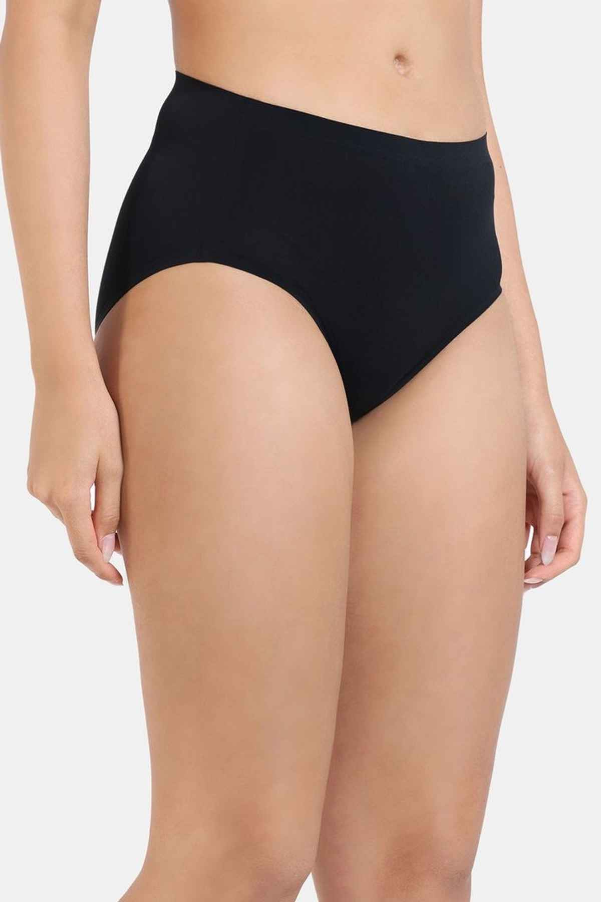 Zivame Shimmering Secrets Low Rise Full Coverage Hipster Panty | Anthracite