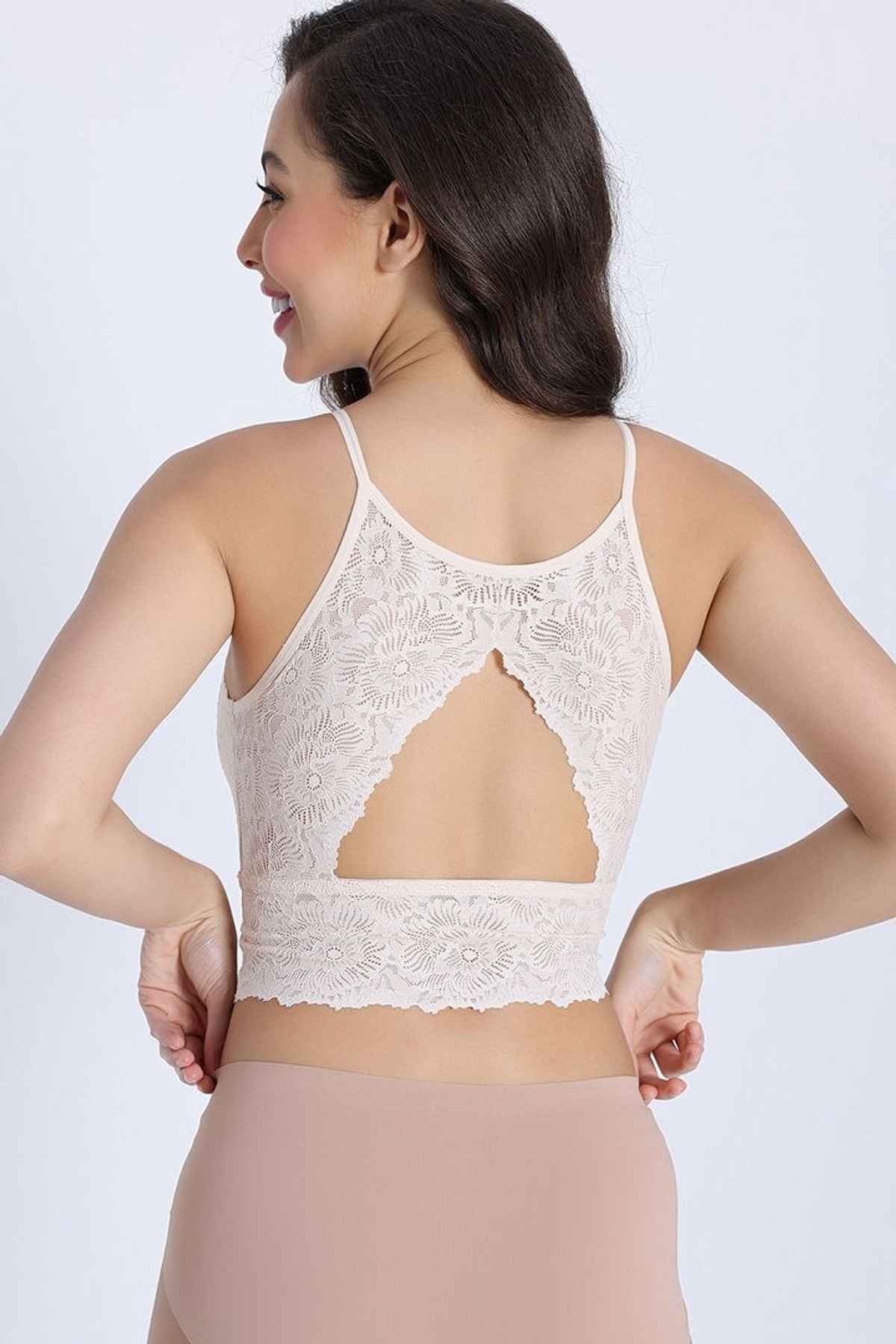 Zivame Double Layered Non Wired High Coverage Bralette - Sand Dollar - M