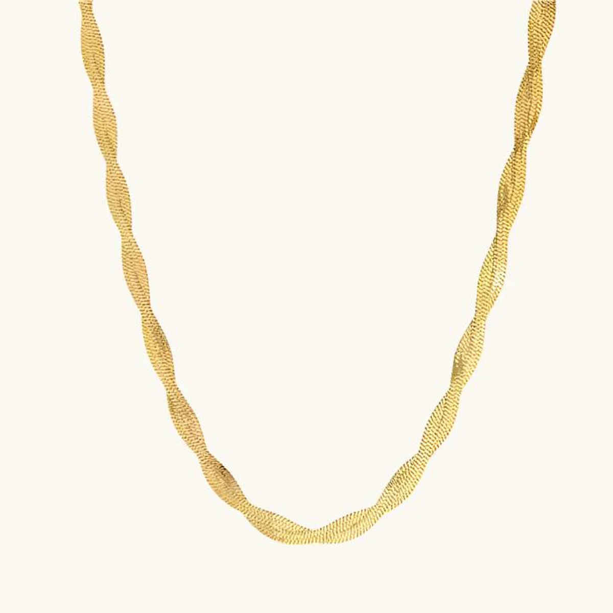 ZAISHA 18K Gold Plated Herringbone Cross Chain Necklace | Birthday | Anniversary | Valentines gift