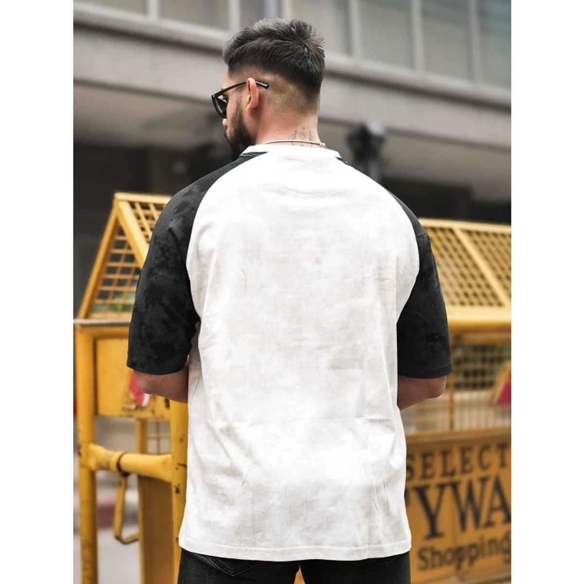 Maniac Men's Printed Round Neck 3/4th Sleeve Black Cotton T-shirt | Black | S