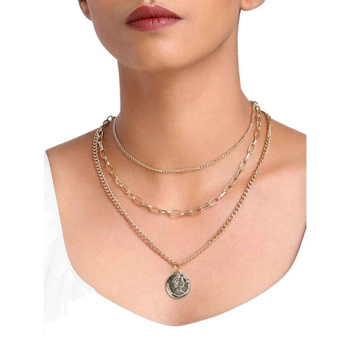JustPeachy Women's Necklace and Chains - Gold | Onesize | LPSS22-302