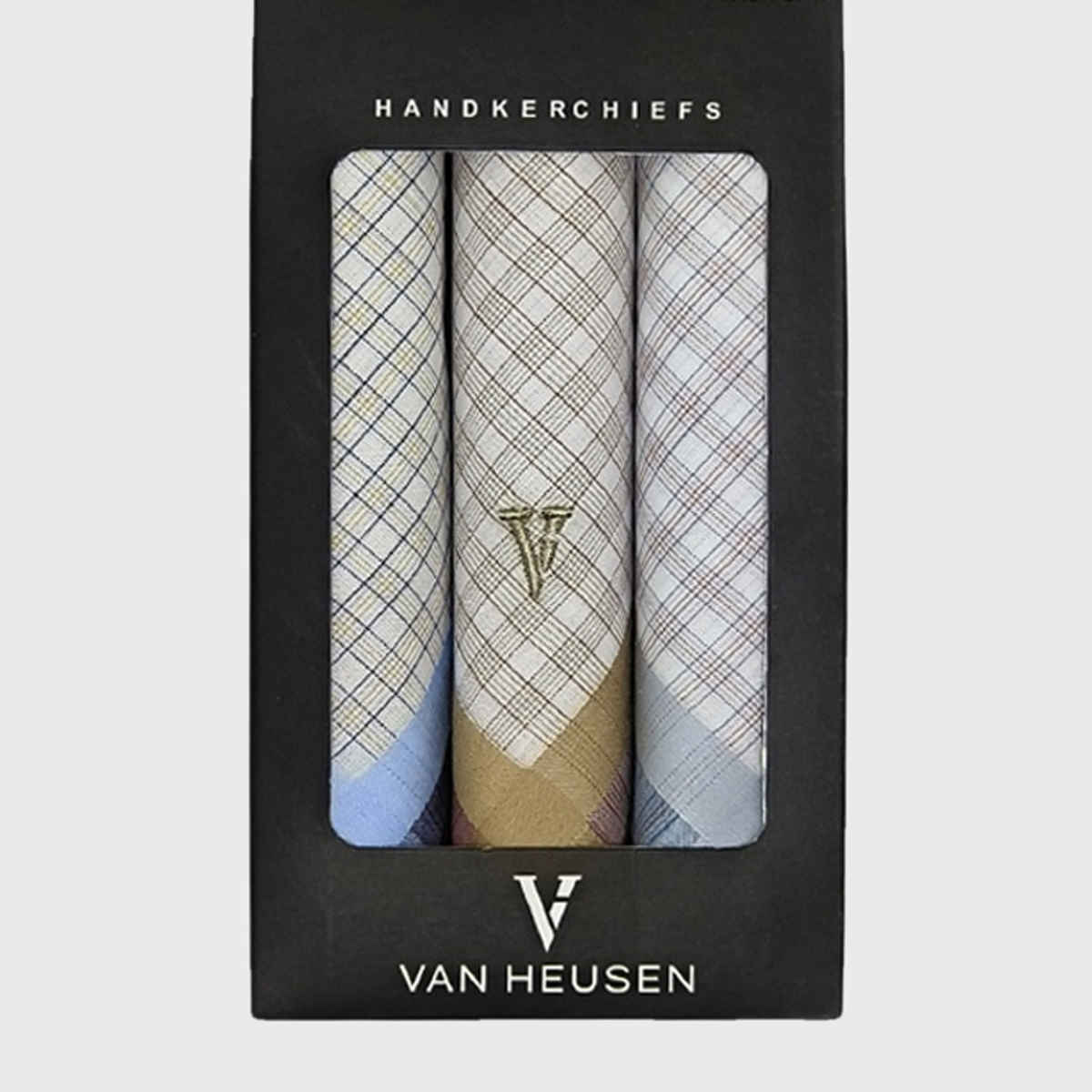 Van Heusen Men's Checkered Cotton Handkerchief | Assorted