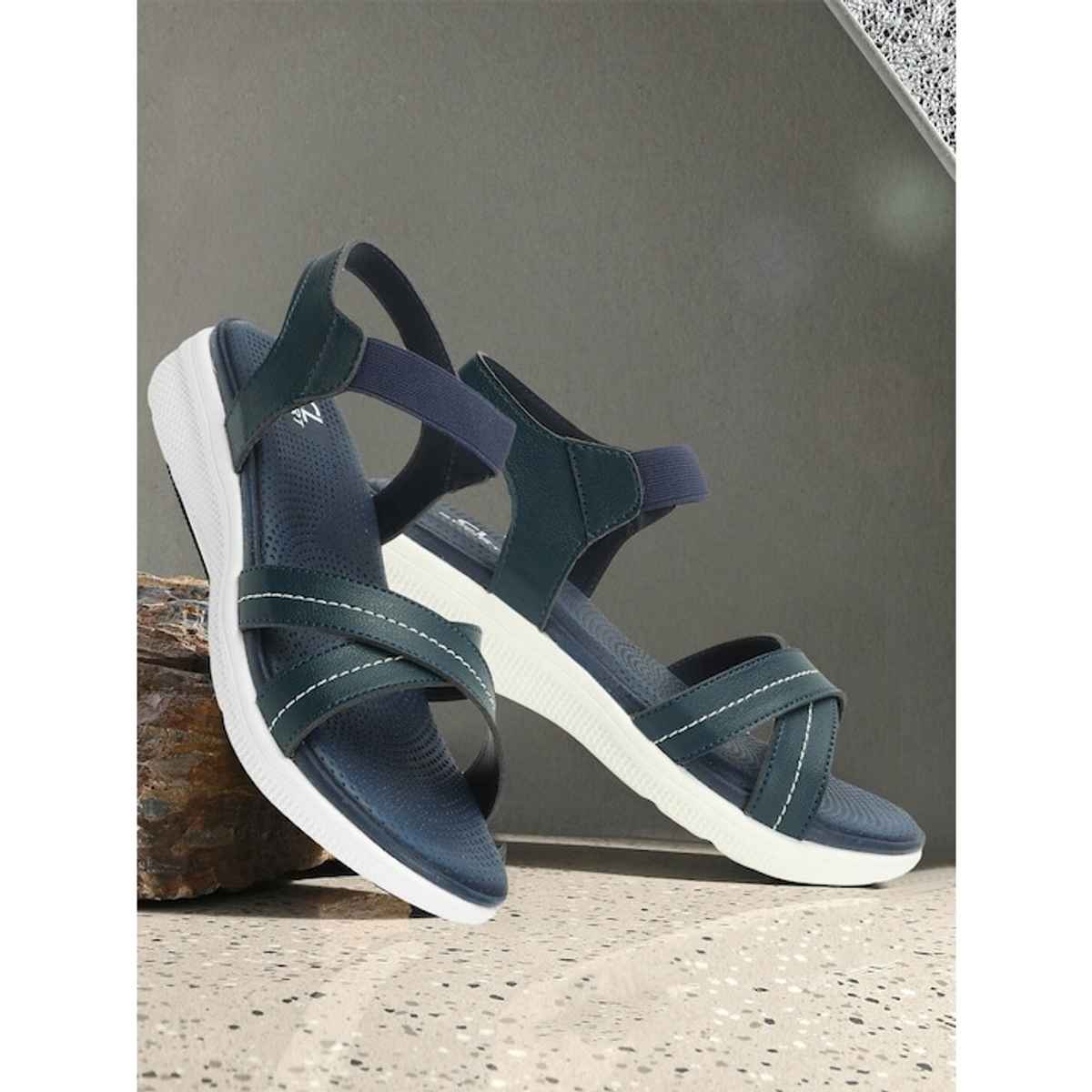 Carlton London Navy Blue Comfortable Women's Sandals | UK 8