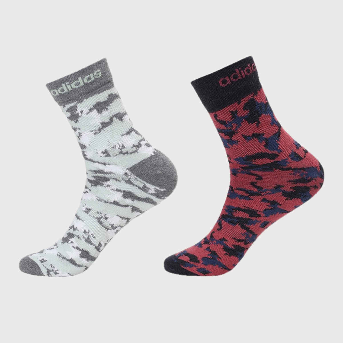 Adidas Men's Flat Knit Ankle Anthra Socks | One Size | Melange-Grey