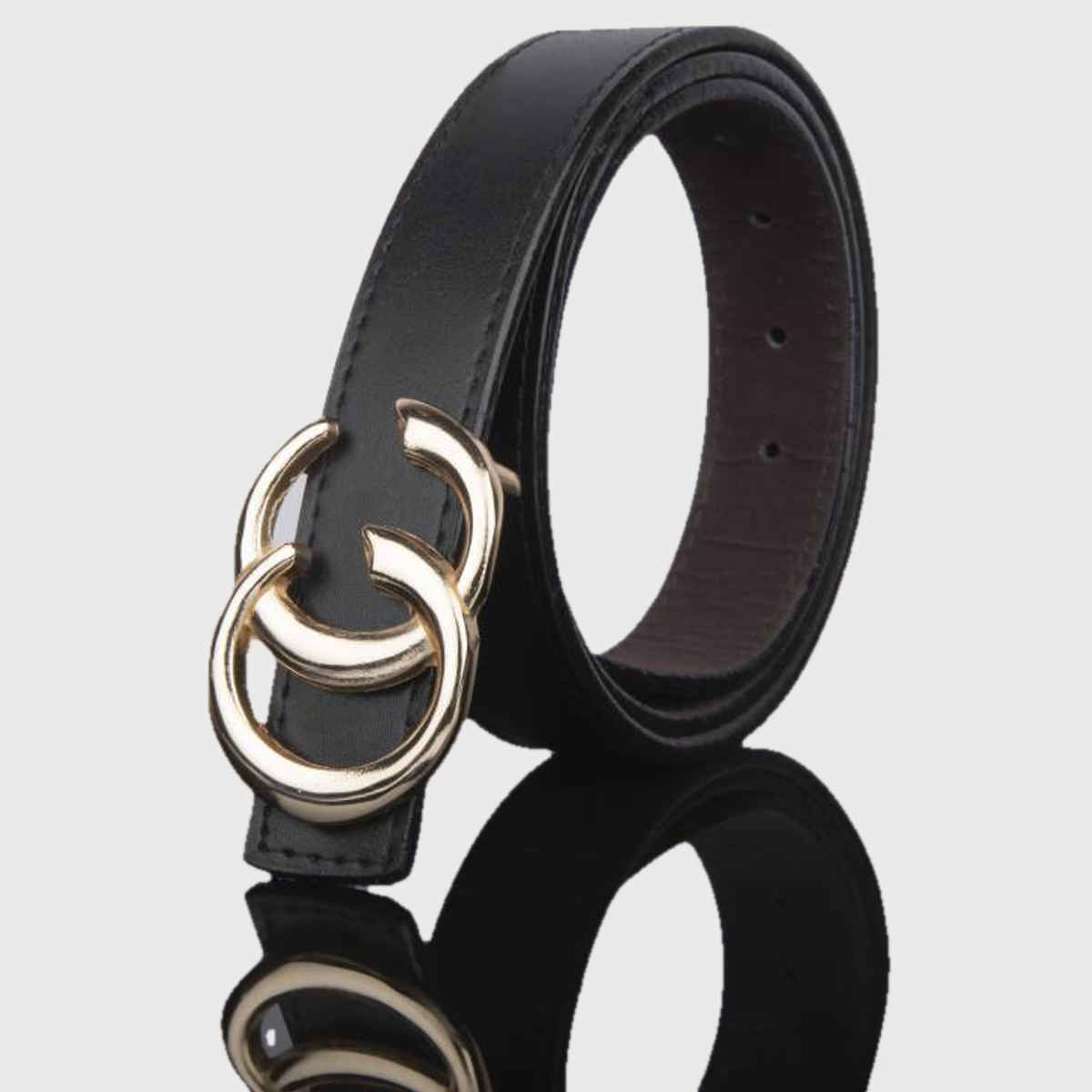 Kaezri Artificial Leather Black Belt for Women | Women cc - 32