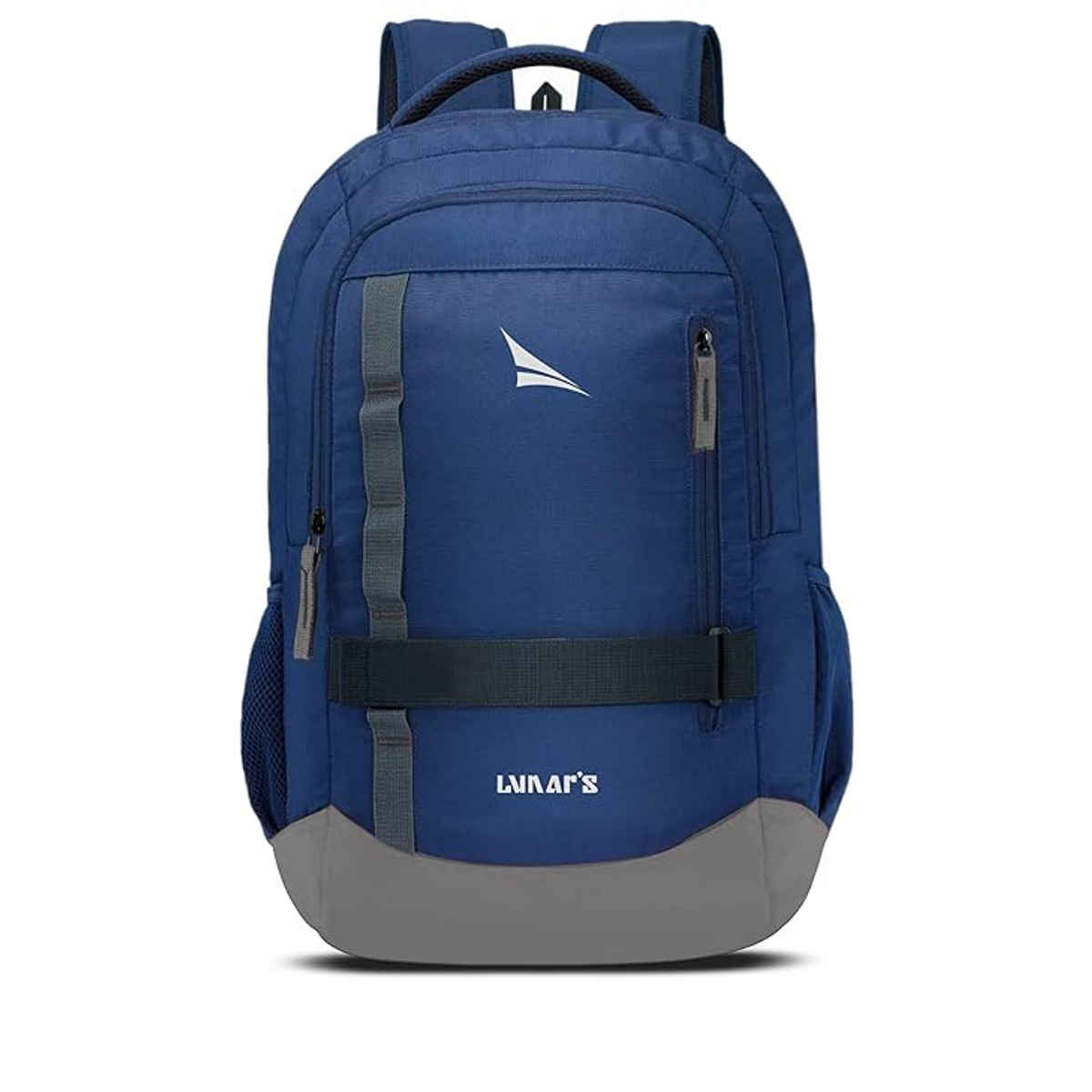 Lunar's Unisex Solid Polyester 48 L Padded Grab Handle Laptop Backpack | Navy Blue - 15.6 Inches